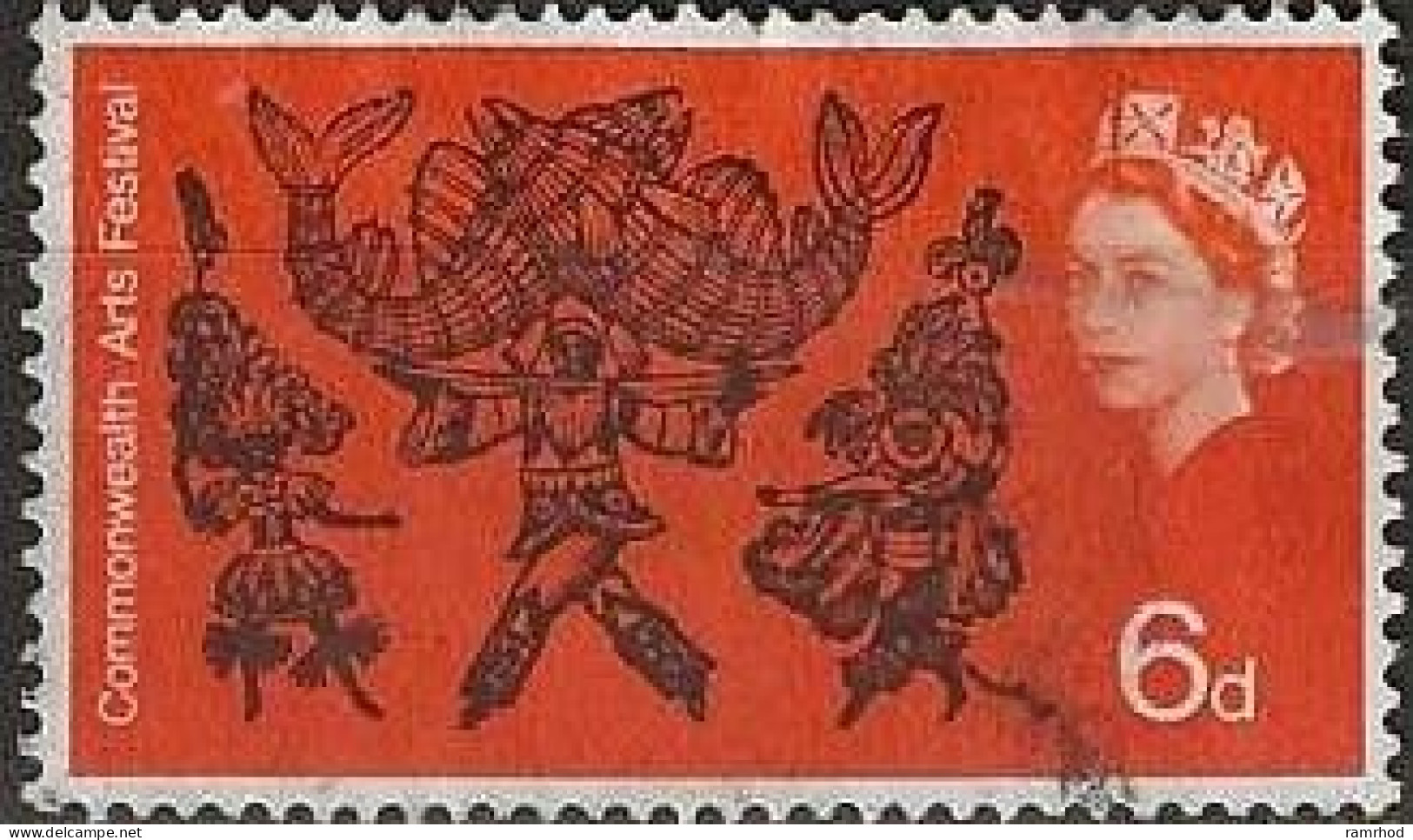 GREAT BRITAIN 1965 Commonwealth Arts Festival - 6d. - Trinidad Carnival Dancers FU - Usati