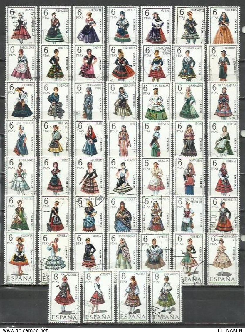 R472B-TODAS LAS SERIES COMPLETAS TRAJES REGIONALES ESPAÑA, COSTUMBRES, USADOS. - Sammlungen