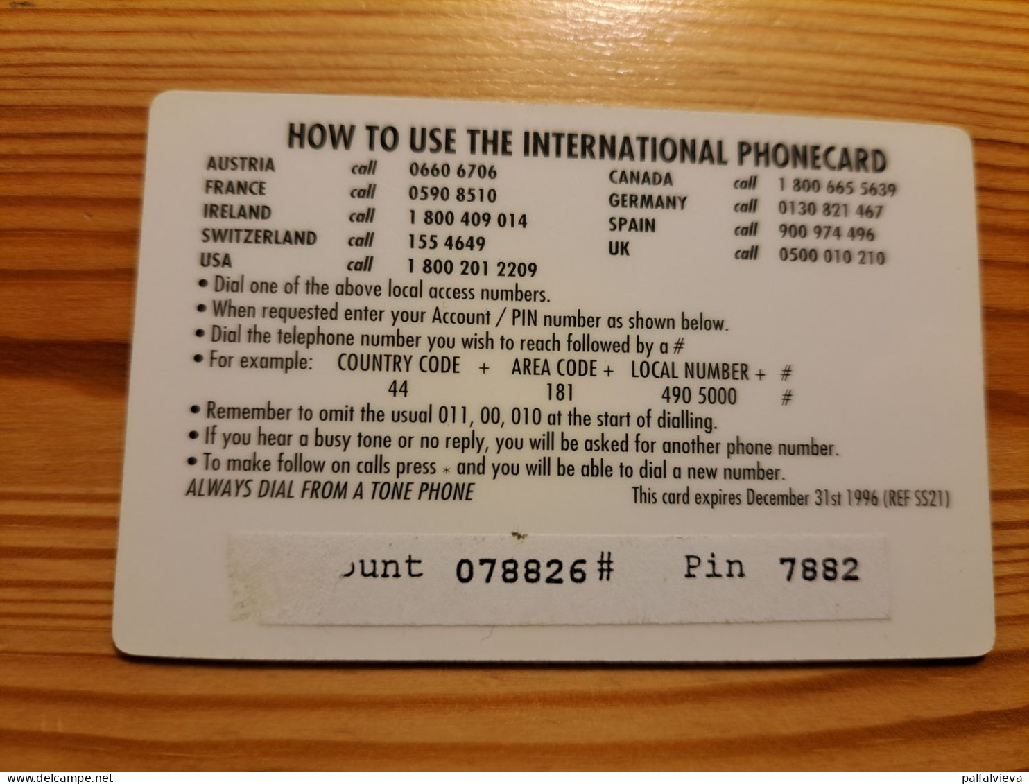 Prepaid Phonecard United Kingdom, International Phonecard - Helicopter, U.S. Army Bell UH-1 - Emissions Entreprises