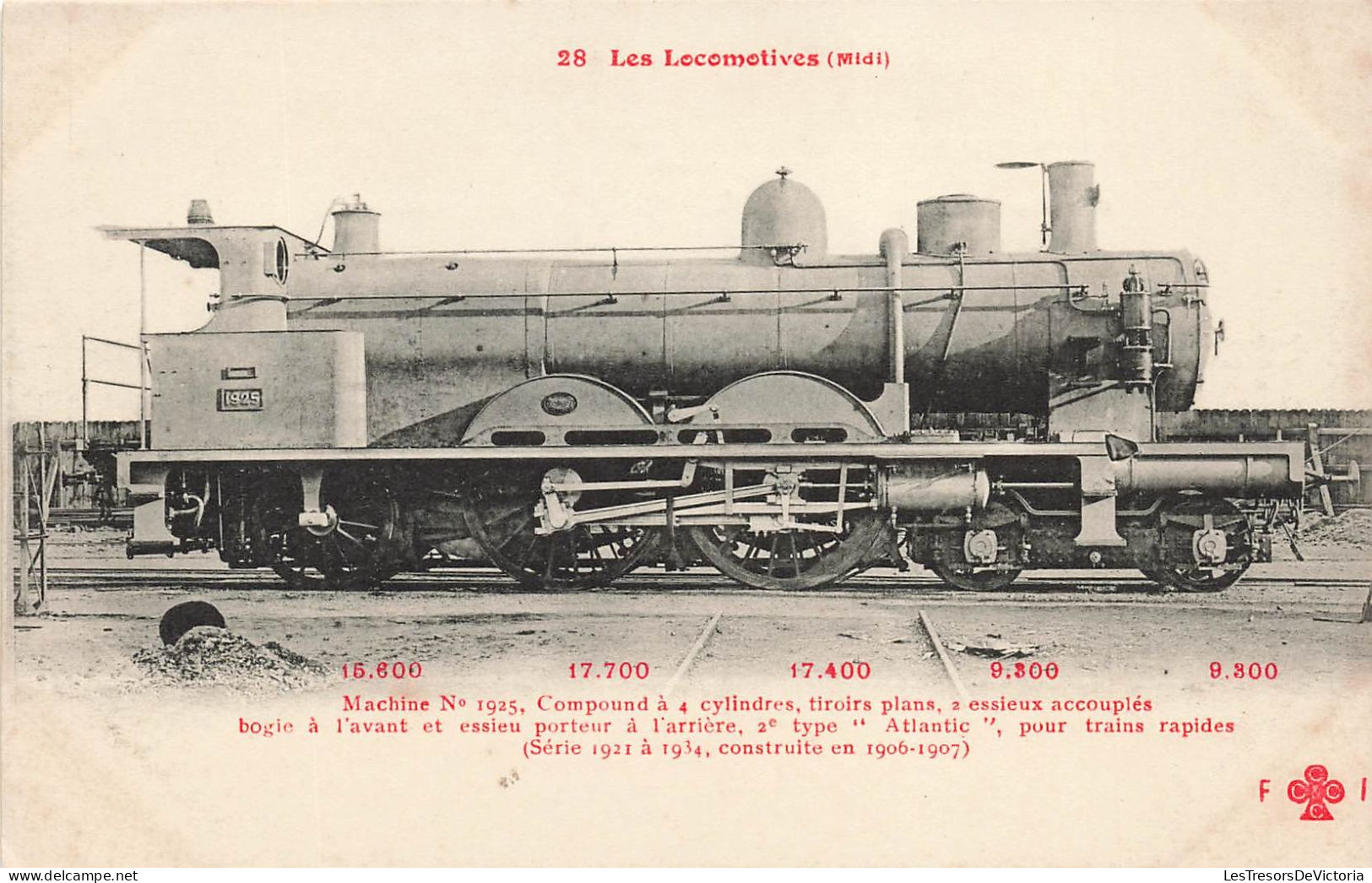 FRANCE - Les Locomotives (Midi) - Machine N°1925 Compound à 4 Cylindres - Carte Postale Ancienne - Midi-Pyrénées