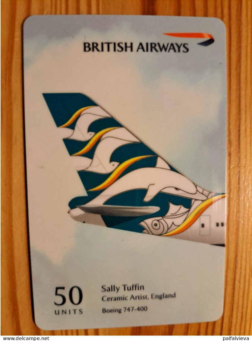 Prepaid Phonecard United Kingdom, Interglobe - Airplane, British Airways, Boeing 747-400 - Emissions Entreprises