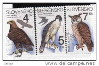 Slovaquie,  1994, Michel 195-7, Obliteré, Used - Gebruikt