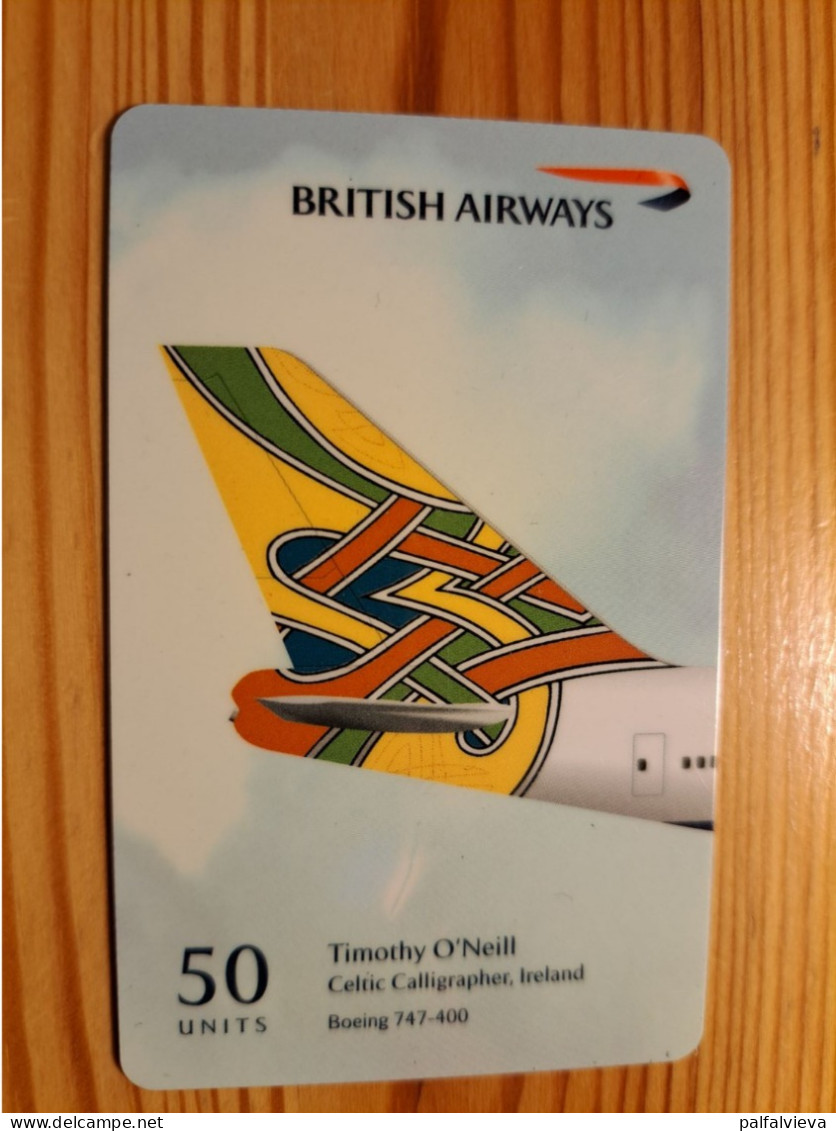 Prepaid Phonecard United Kingdom, Interglobe - Airplane, British Airways, Boeing 747-400 - Emissions Entreprises