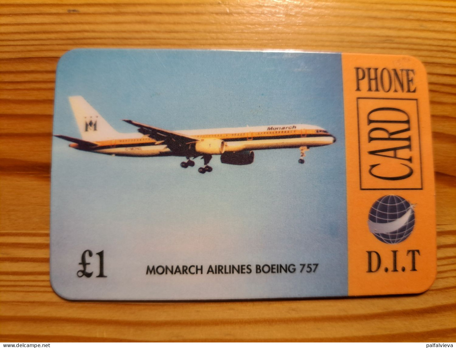 Prepaid Phonecard United Kingdom, International Phonecard - Airplane, Monarch Airlines, Boeing 757 - [ 8] Ediciones De Empresas