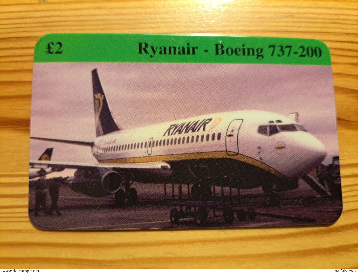 Prepaid Phonecard United Kingdom, Discount Phonecard - Airplane, Ryanair, Boeing 737-200 - Bedrijven Uitgaven