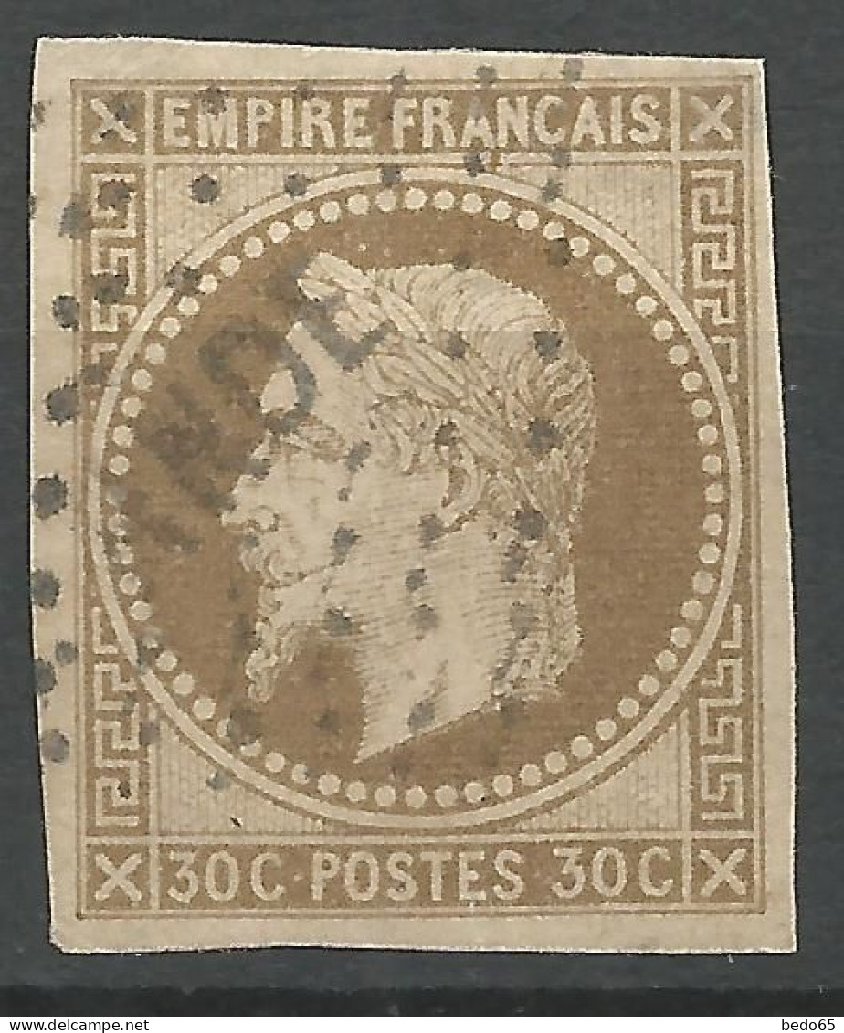 NAPOLEON N° 9  CACHET LOSANGE INDE Léger Pelurage / Used / Cote  330€ - Napoleone III
