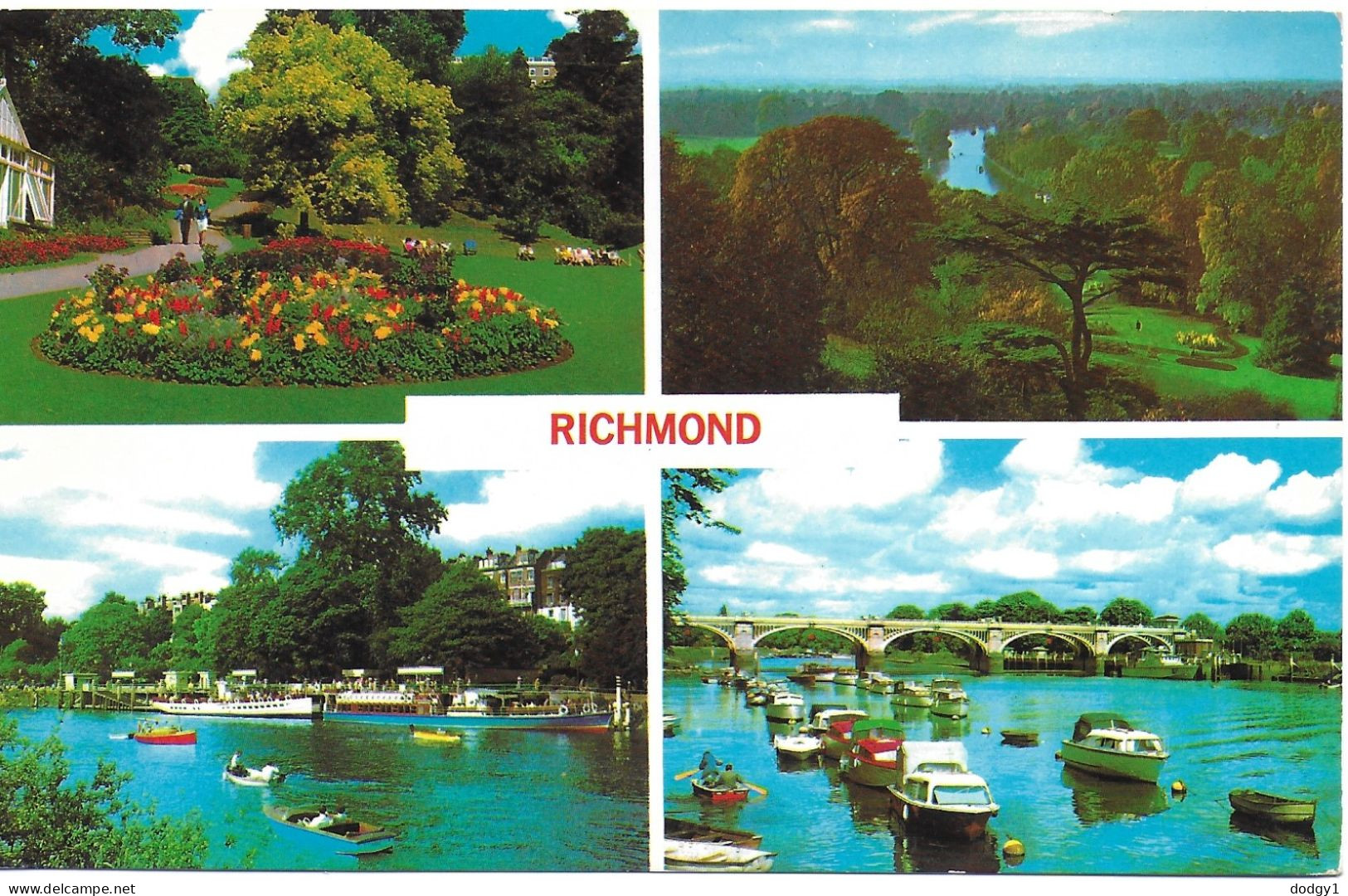 SCENES FROM RICHMOND, LONDON, ENGLAND. UNUSED POSTCARD   Zq4 - River Thames