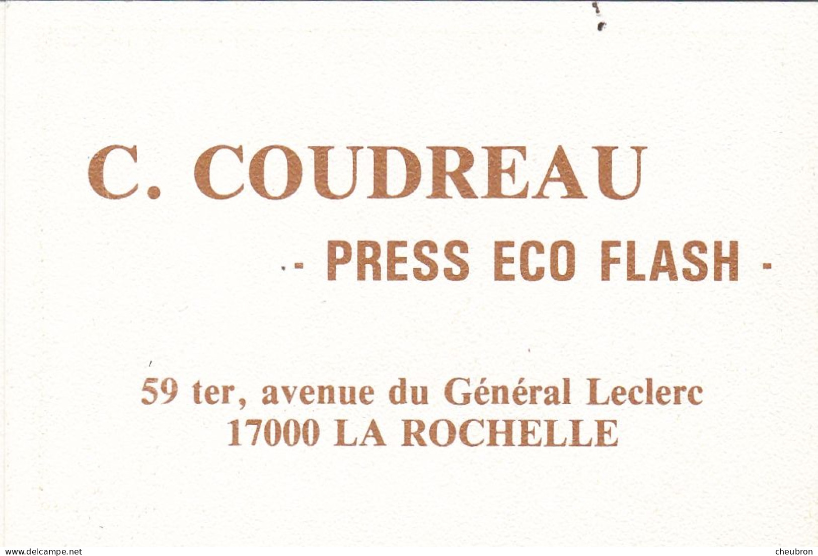 CALENDRIERS. LA ROCHELLE (17). CALENDRIER 1981  " PRESS ECO FLASH " . PHOTO: CHATEAU DE CHENONCEAU - Small : 1981-90