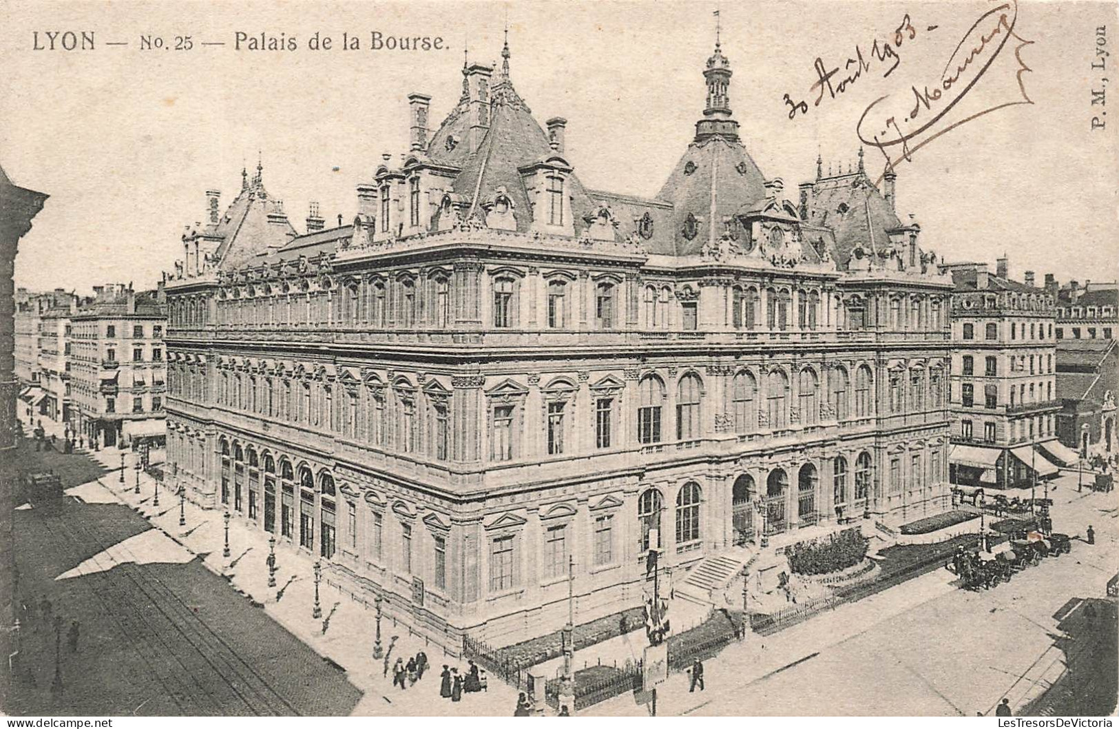 FRANCE - Lyon - Palais De La Bourse - Animé - Carte Postale Ancienne - Lyon 2