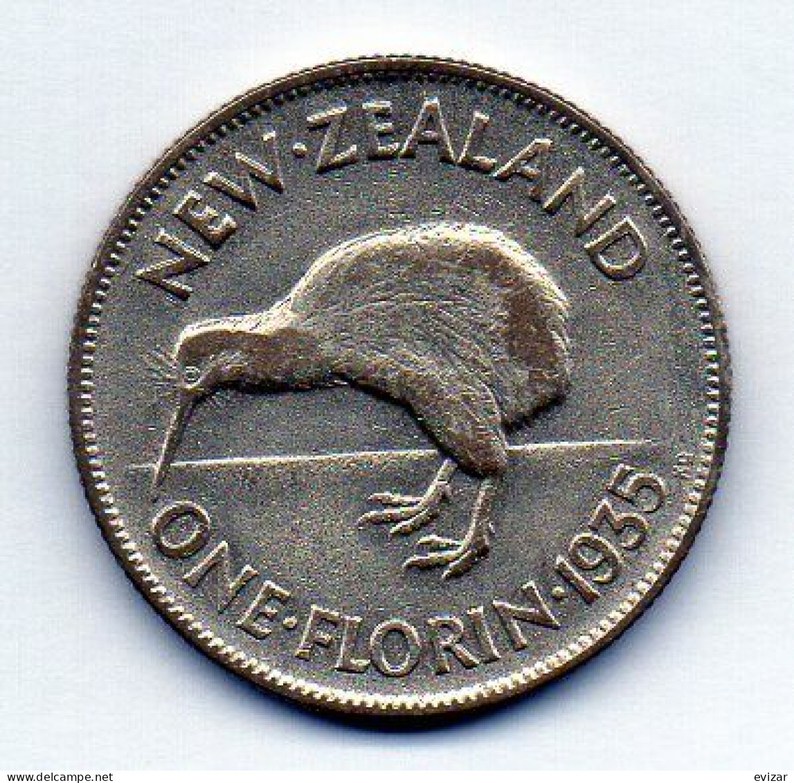 NEW ZEALAND, 1 Florin, Silver, Year 1935, KM #4 - Nouvelle-Zélande