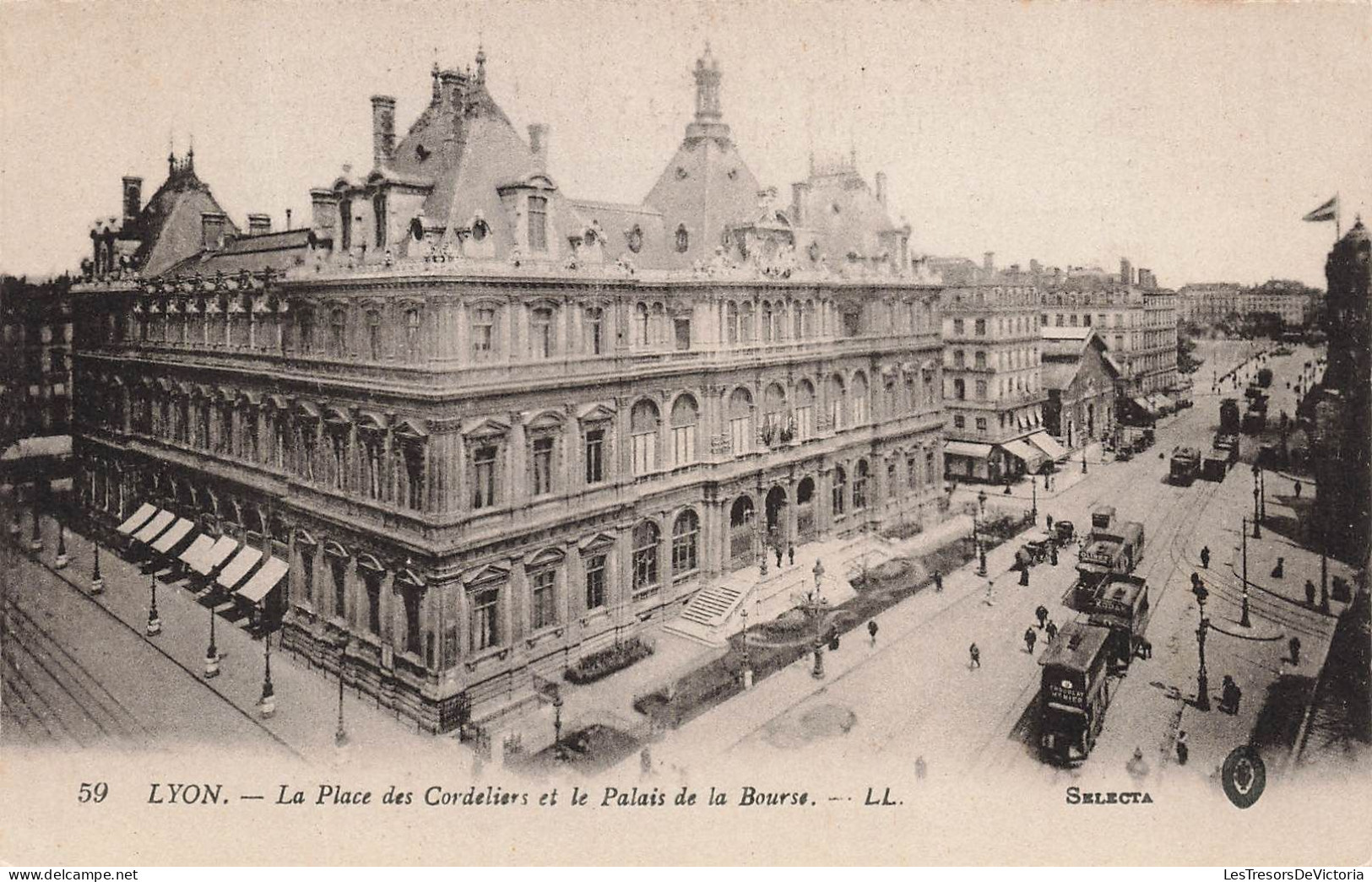 FRANCE - Lyon - La Place Des Cordeliers Et Le Palais De La Bourse - LL - Carte Postale Ancienne - Lyon 2