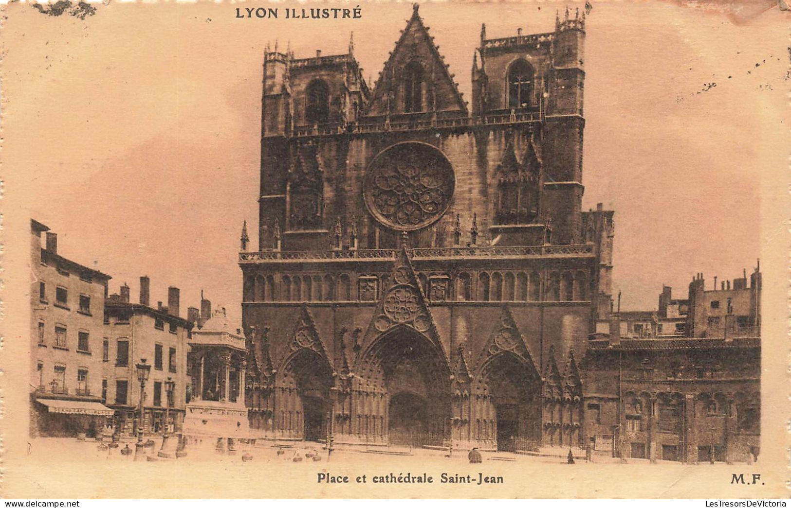 FRANCE - Lyon Illustré - Place Et Cathédrale De Saint Jean - Carte Postale Ancienne - Lyon 5