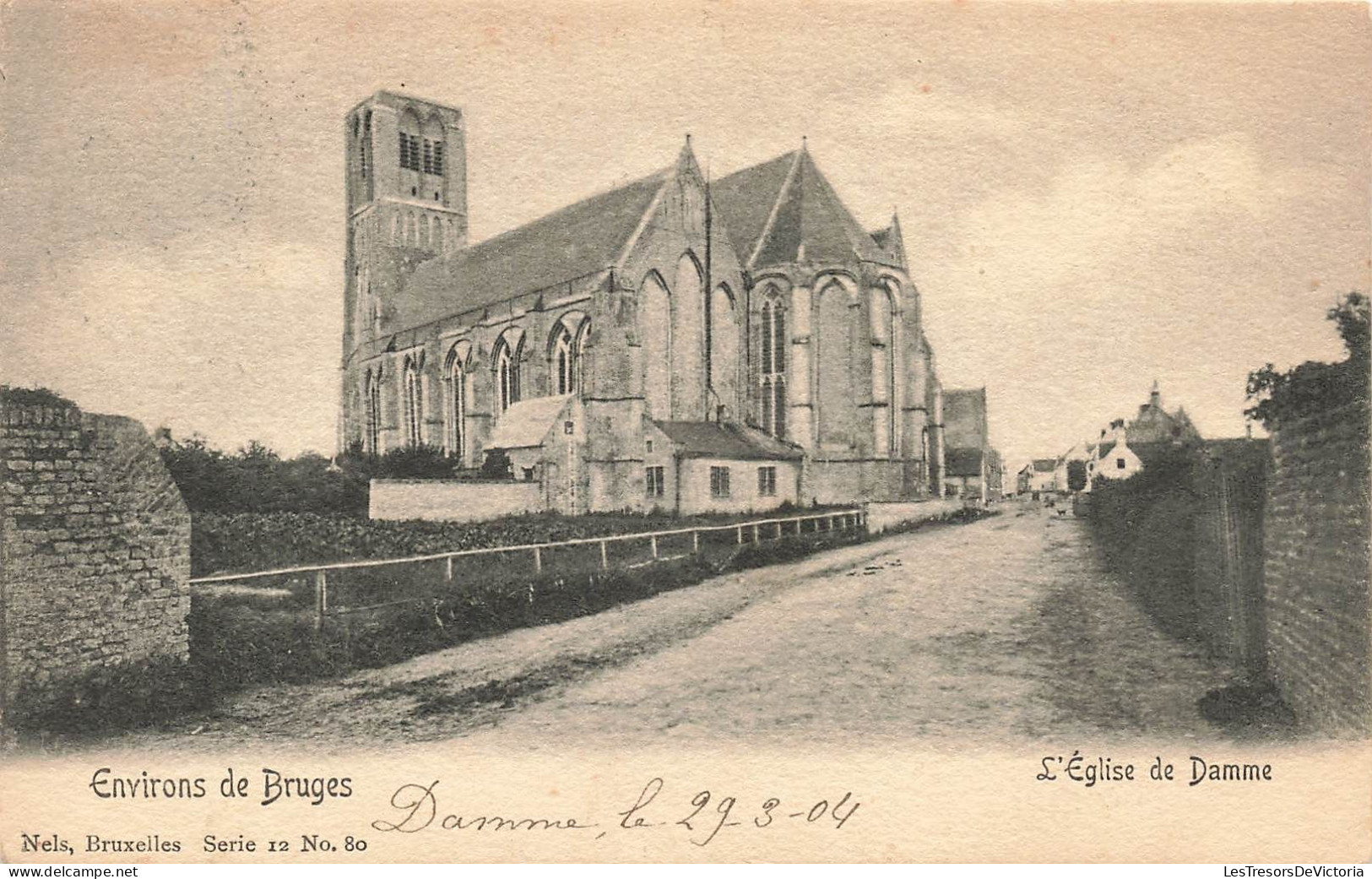 BELGIQUE - Environs De Bruges - Vue Sur L''Eglise De Damme - Carte Postale Ancienne - Brugge