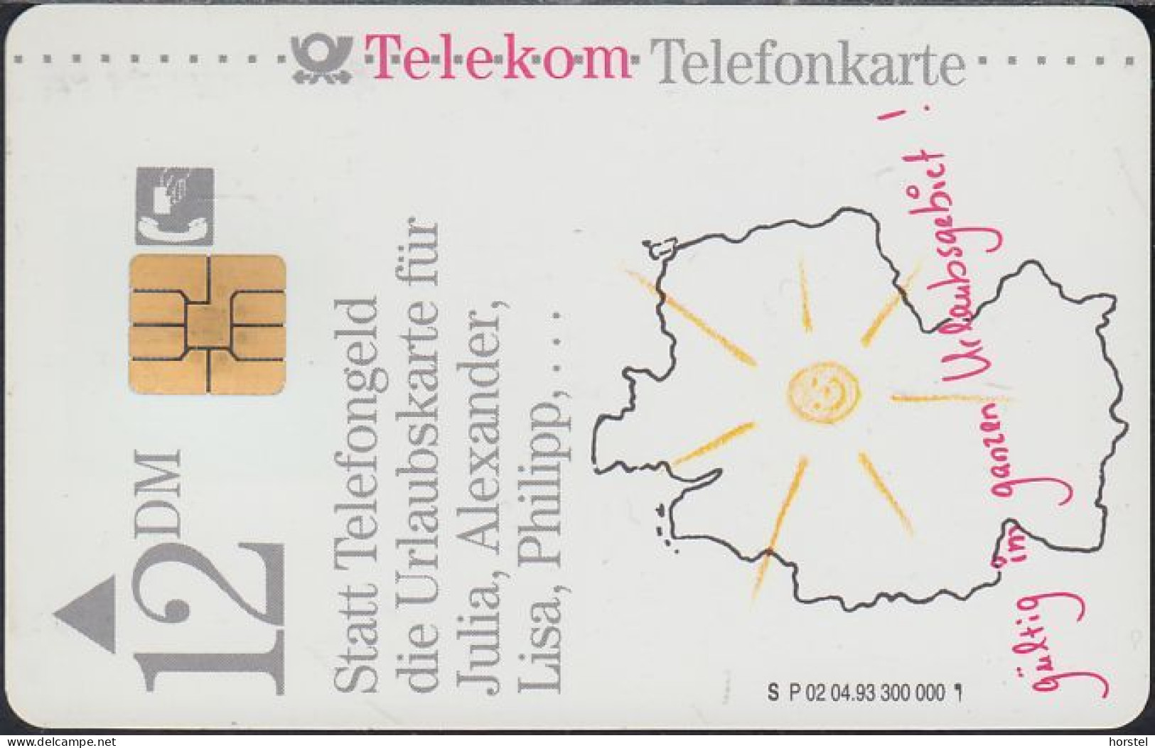 GERMANY P02/93 - Bärbel Haas - Die Urlaubskarte - Maus - P & PD-Series: Schalterkarten Der Dt. Telekom