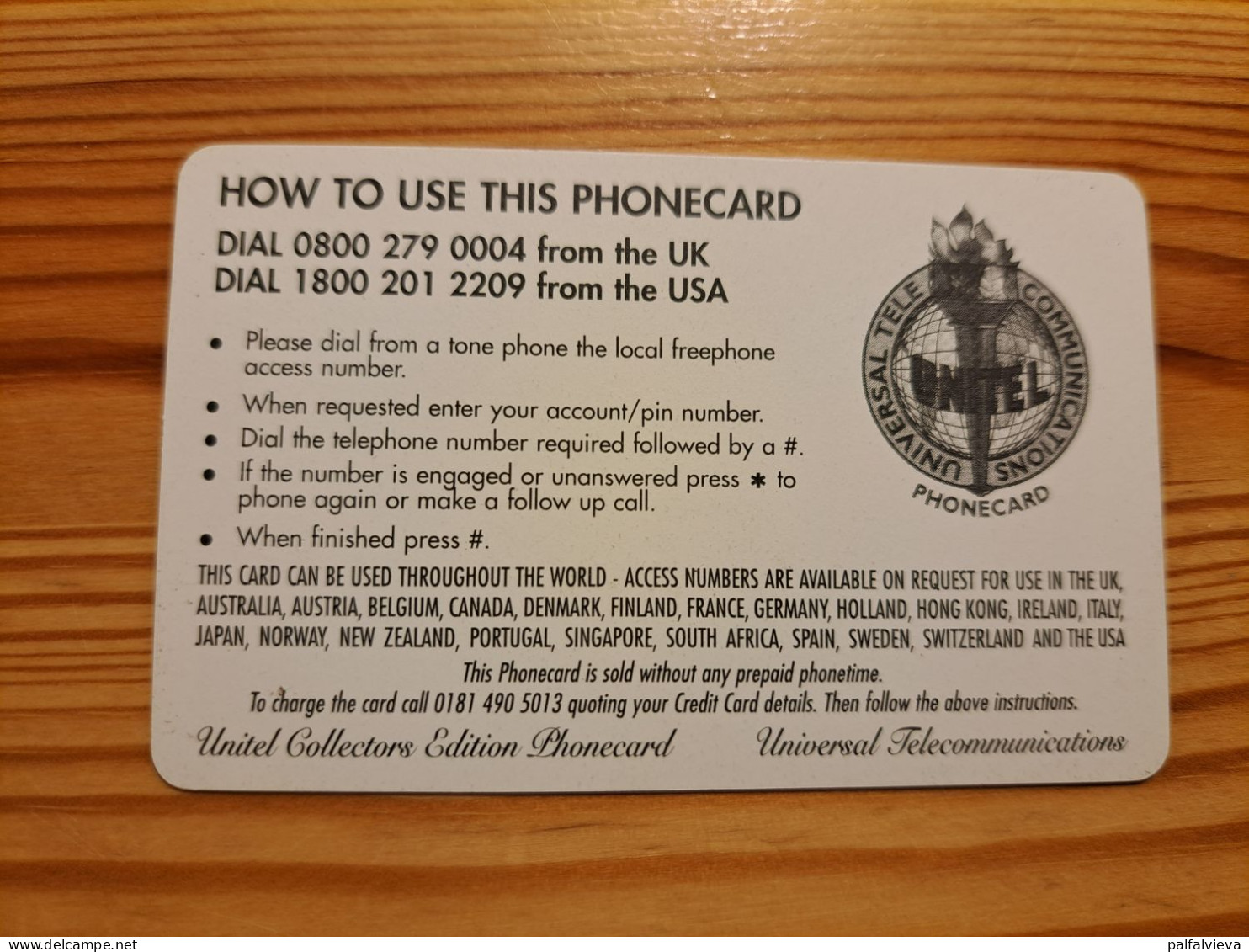 Prepaid Phonecard United Kingdom, Unitel - Airplane, Air Forces Of The World, Australia, Mirage IIIE - [ 8] Firmeneigene Ausgaben
