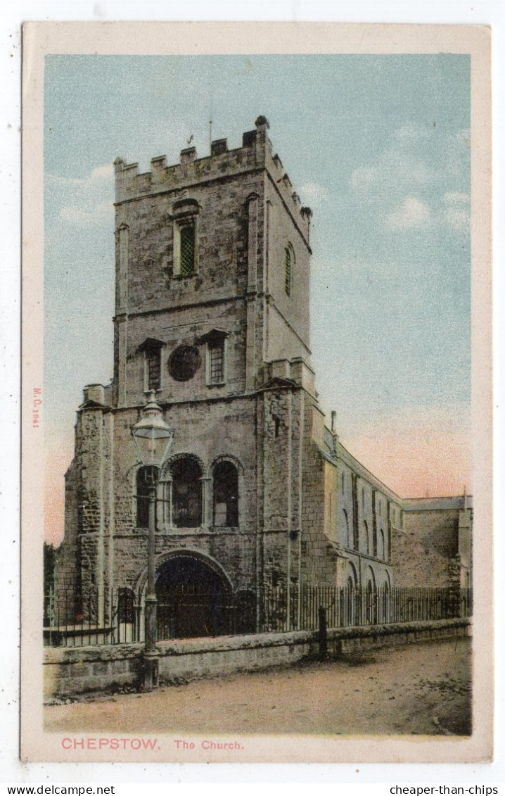 CHEPSTOW - The Church - Peacock "Stylochrom"  M.C. 1941 - Monmouthshire