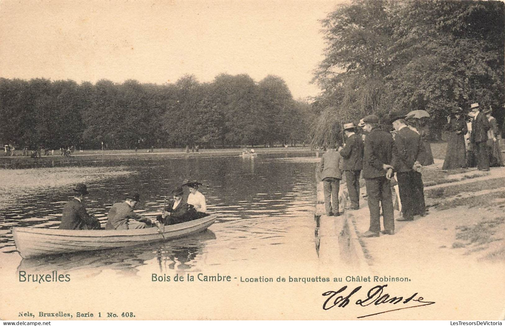 BELGIQUE - Bruxelles - Bois De La Cambre - Location De Barquettes Au Châlet Robinson - Carte Postale Ancienne - Forêts, Parcs, Jardins