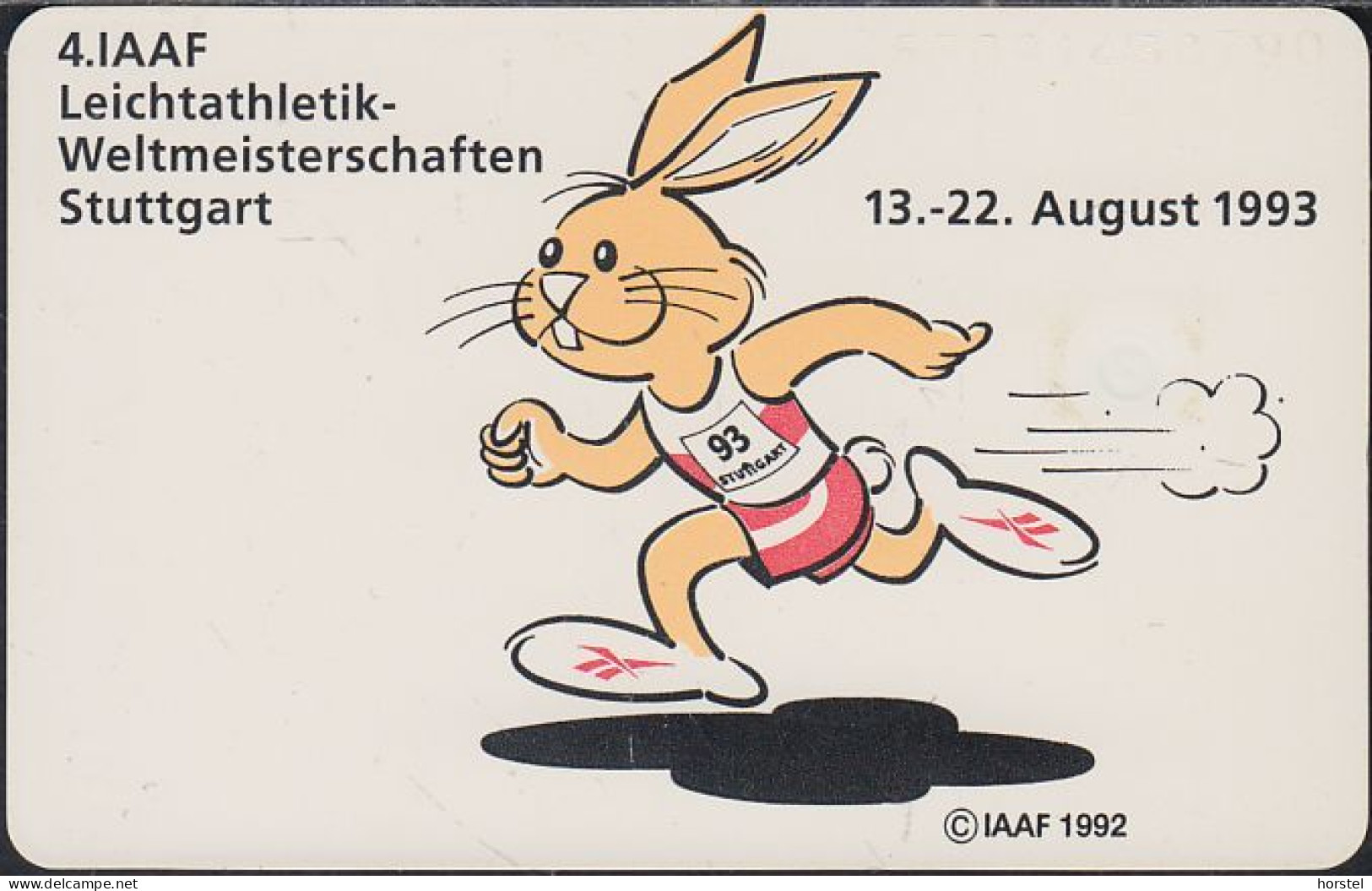 GERMANY P10/93 - Sport - Leichtathletik-WM Stuttgart '93 - Hase - Rabbit - 50DM - P & PD-Series: Schalterkarten Der Dt. Telekom