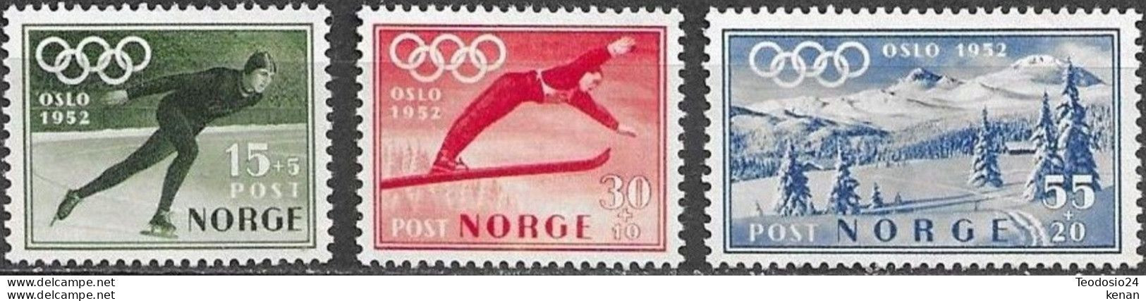 Norway, 1951, Mi: 372/74 (MNH) - Ongebruikt