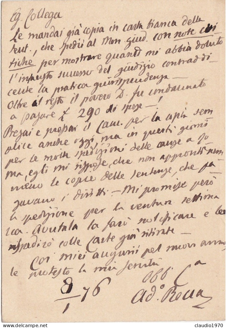 ITALIA - REGNO - FIRENZE -  INTERO POSTALE  C.10 - VG PER CONIGLIANO (TREVISO)1876 - Stamped Stationery