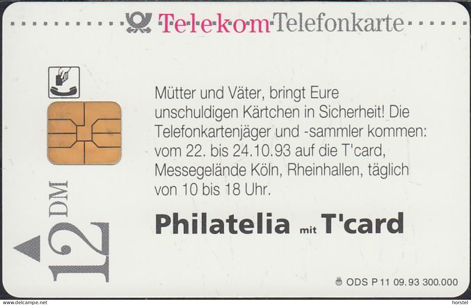 GERMANY P11/93 - Comic - Philatelia - T`card 1993 - P & PD-Series: Schalterkarten Der Dt. Telekom
