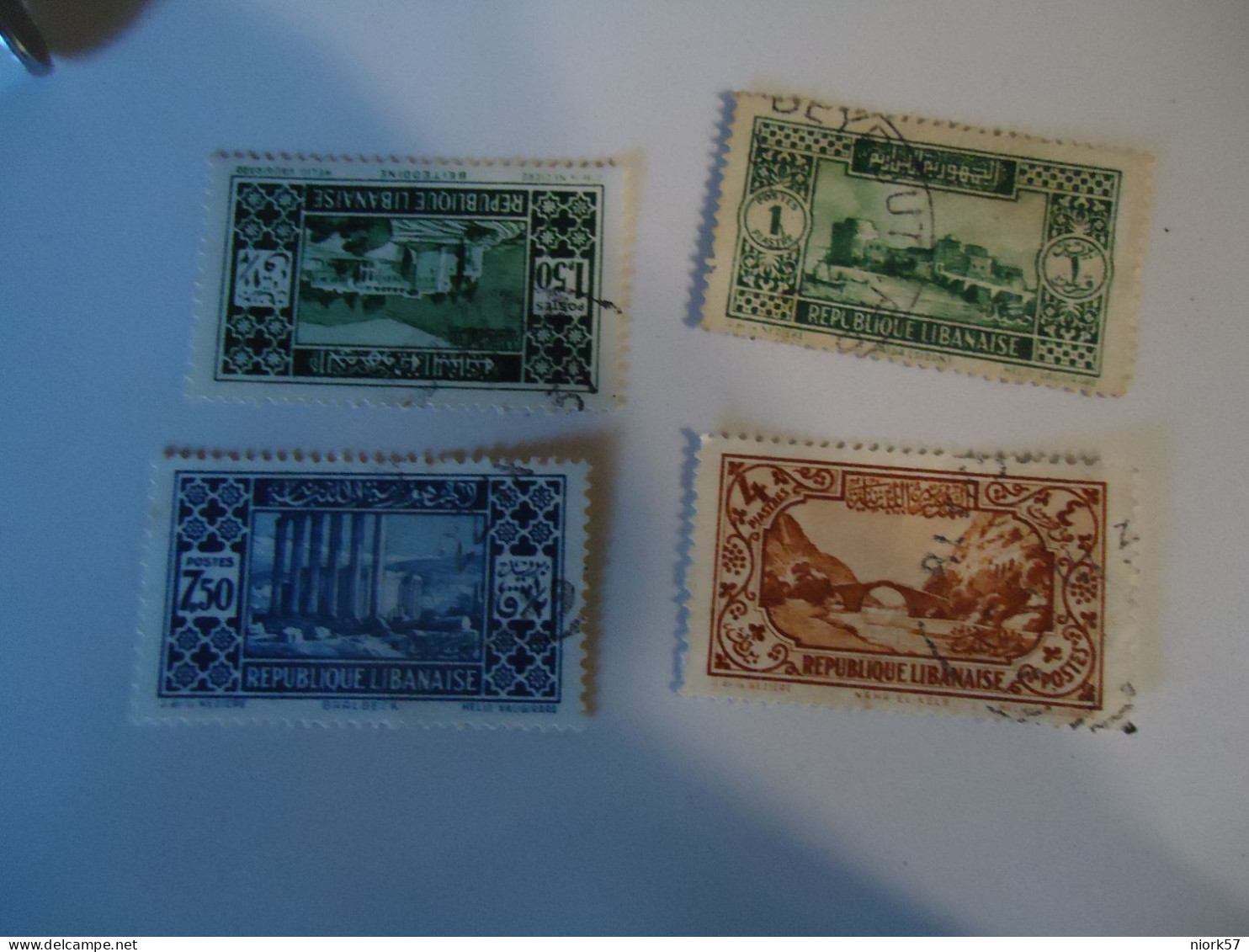 LIBAN  LEBANON   USED  STAMPS  4 MONUMENTS 1930 - Lebanon