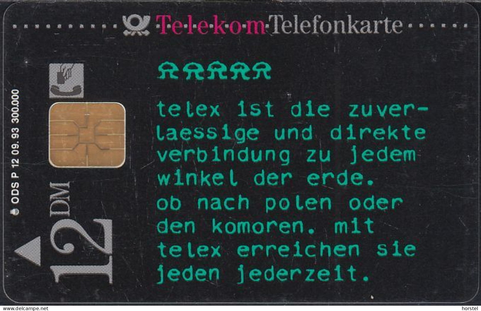 GERMANY P12/93 - Telex DD2401 - P & PD-Series: Schalterkarten Der Dt. Telekom