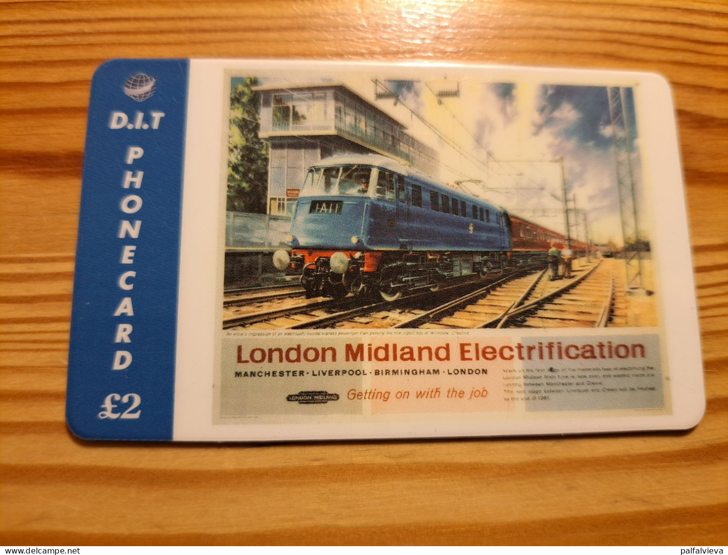 Prepaid Phonecard United Kingdom, D.I.T. - Historic Poster, Train, Railway - Bedrijven Uitgaven