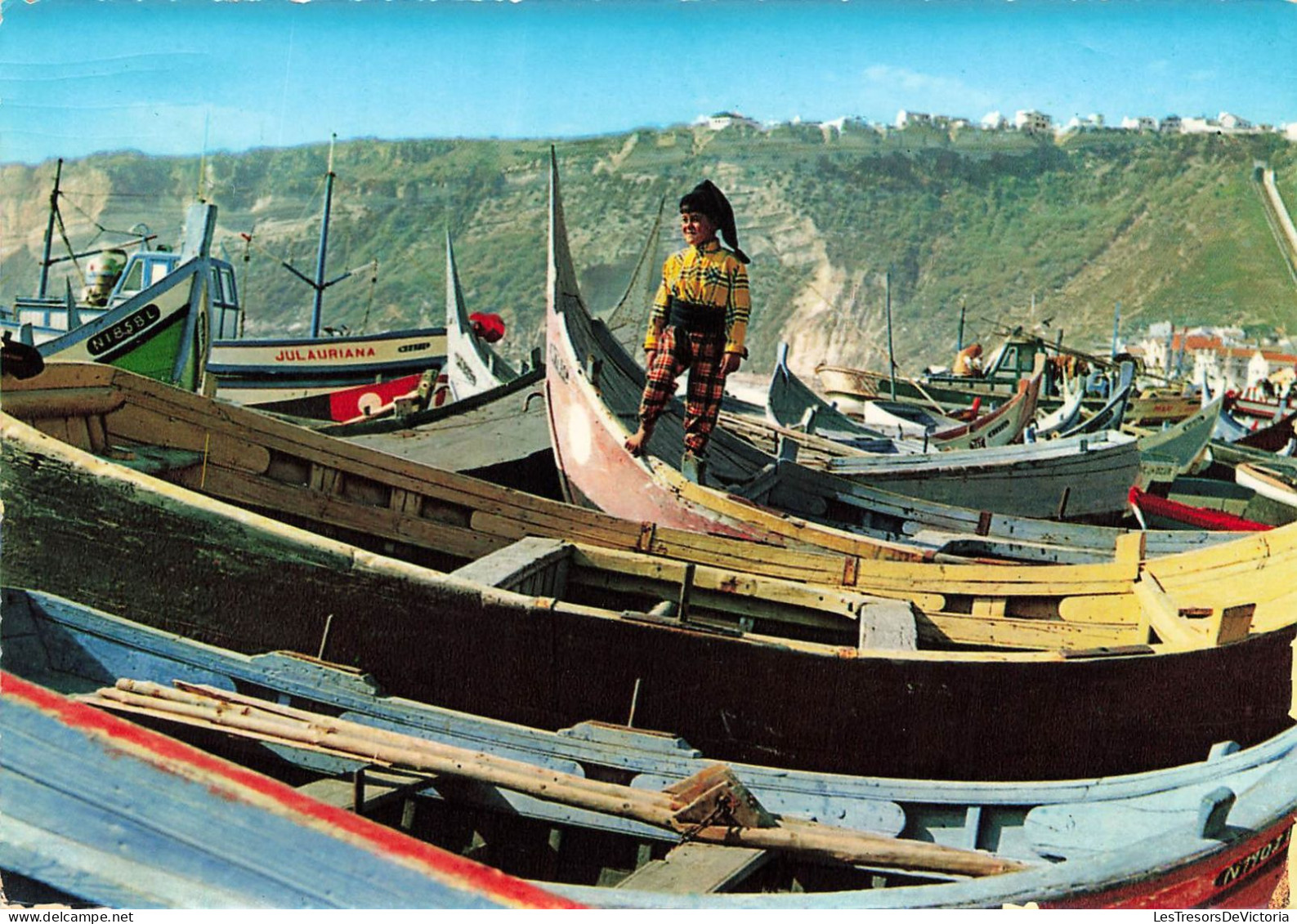 PORTUGAL - Nazaré - Bateaux Typiques De Pêche - Carte Postale - Leiria