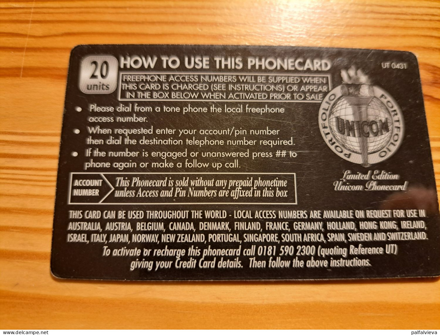 Prepaid Phonecard United Kingdom, Unitel - Ship, Titanic - [ 8] Firmeneigene Ausgaben