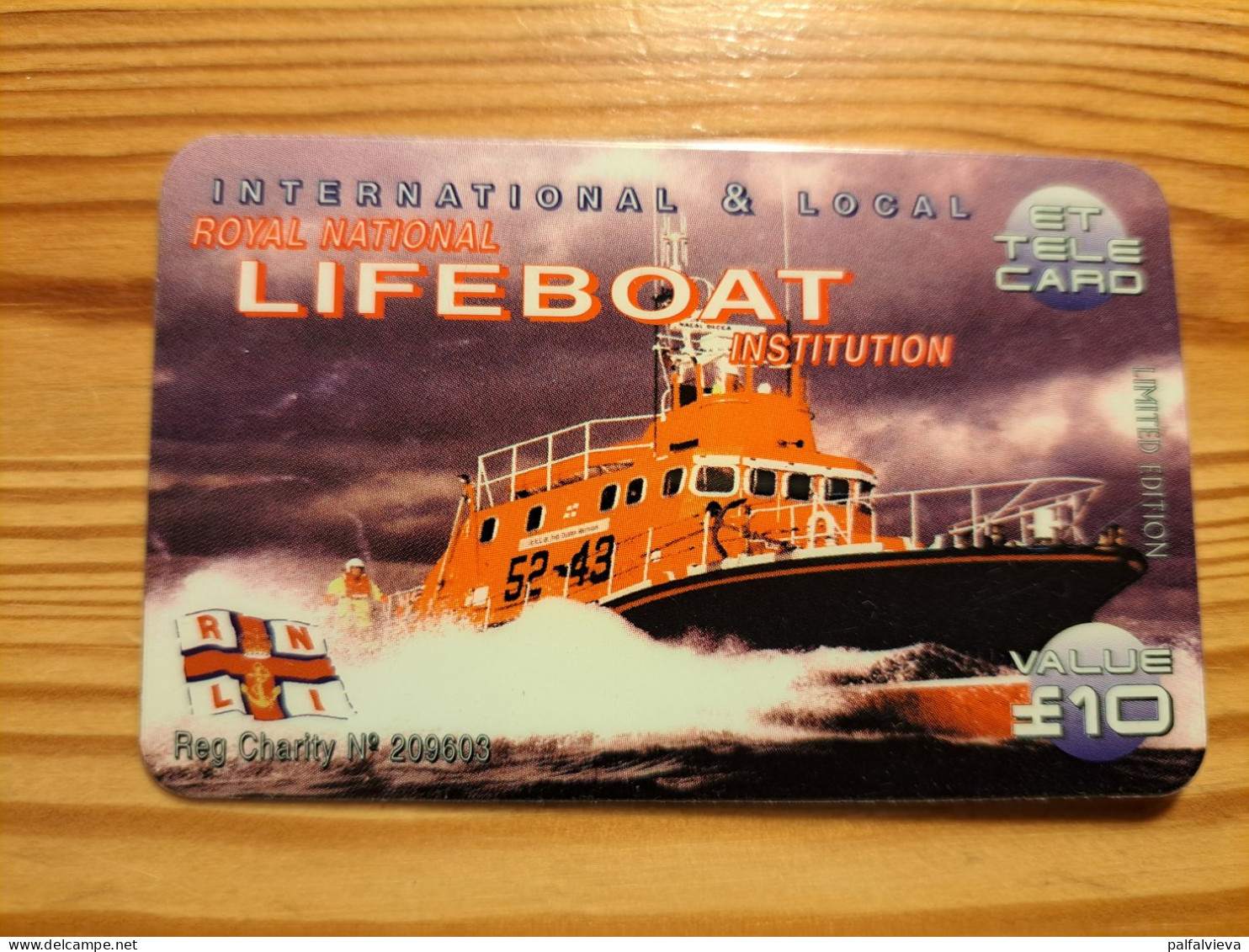 Prepaid Phonecard United Kingdom, ET Telecard - Royal National Lifeboat Institution - Emissioni Imprese