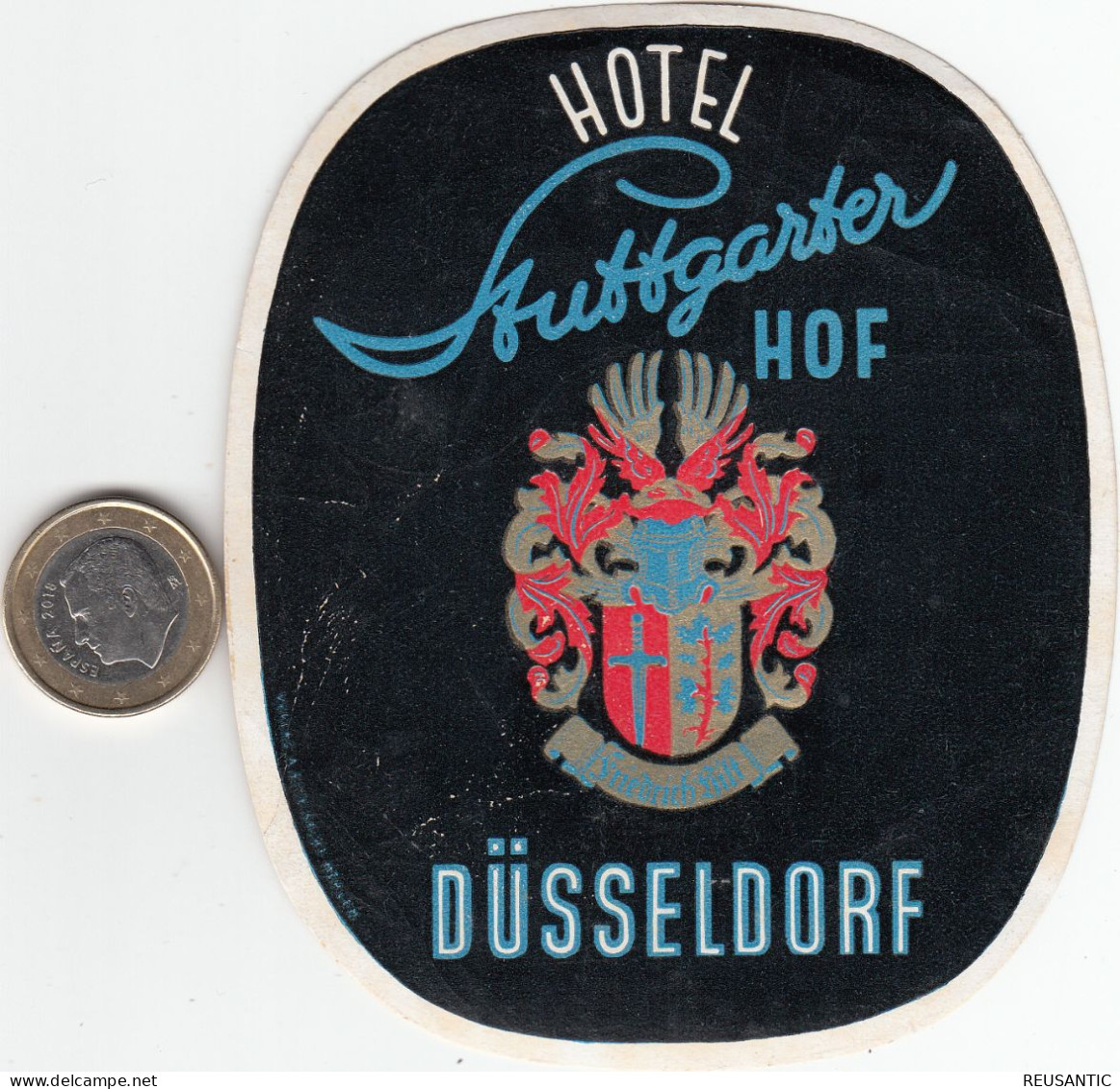 ETIQUETA - STICKER - LUGGAGE LABEL  HOTEL STUTTGARTER DUSSELDORF   -   ALEMANIA - ALLEMAGNE - DEUTSCHLAND - Etiquetas De Hotel