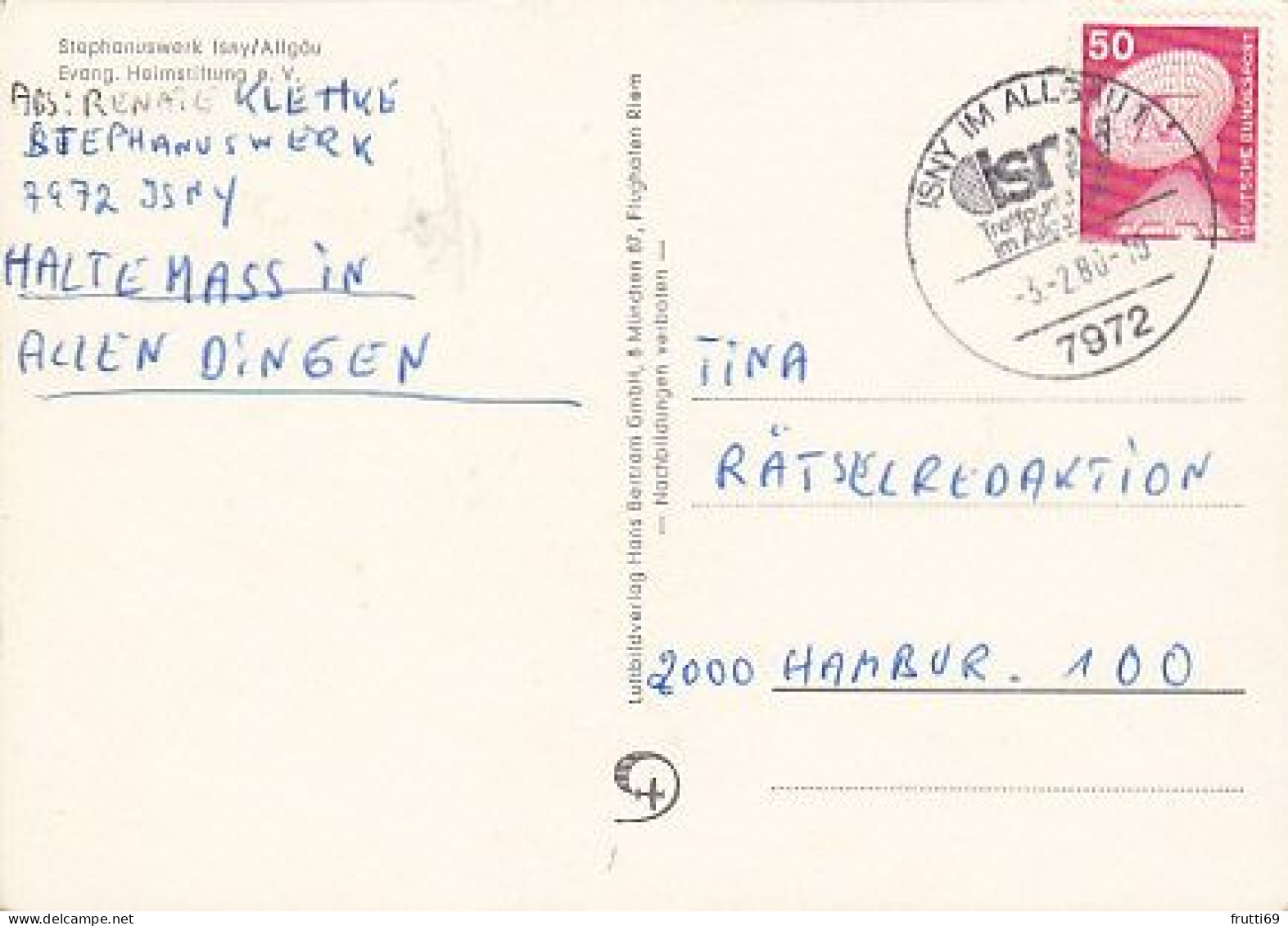 AK 181561 GERMANY - Isny - Stephanuswerk Evangel. Heimstiftung - Isny