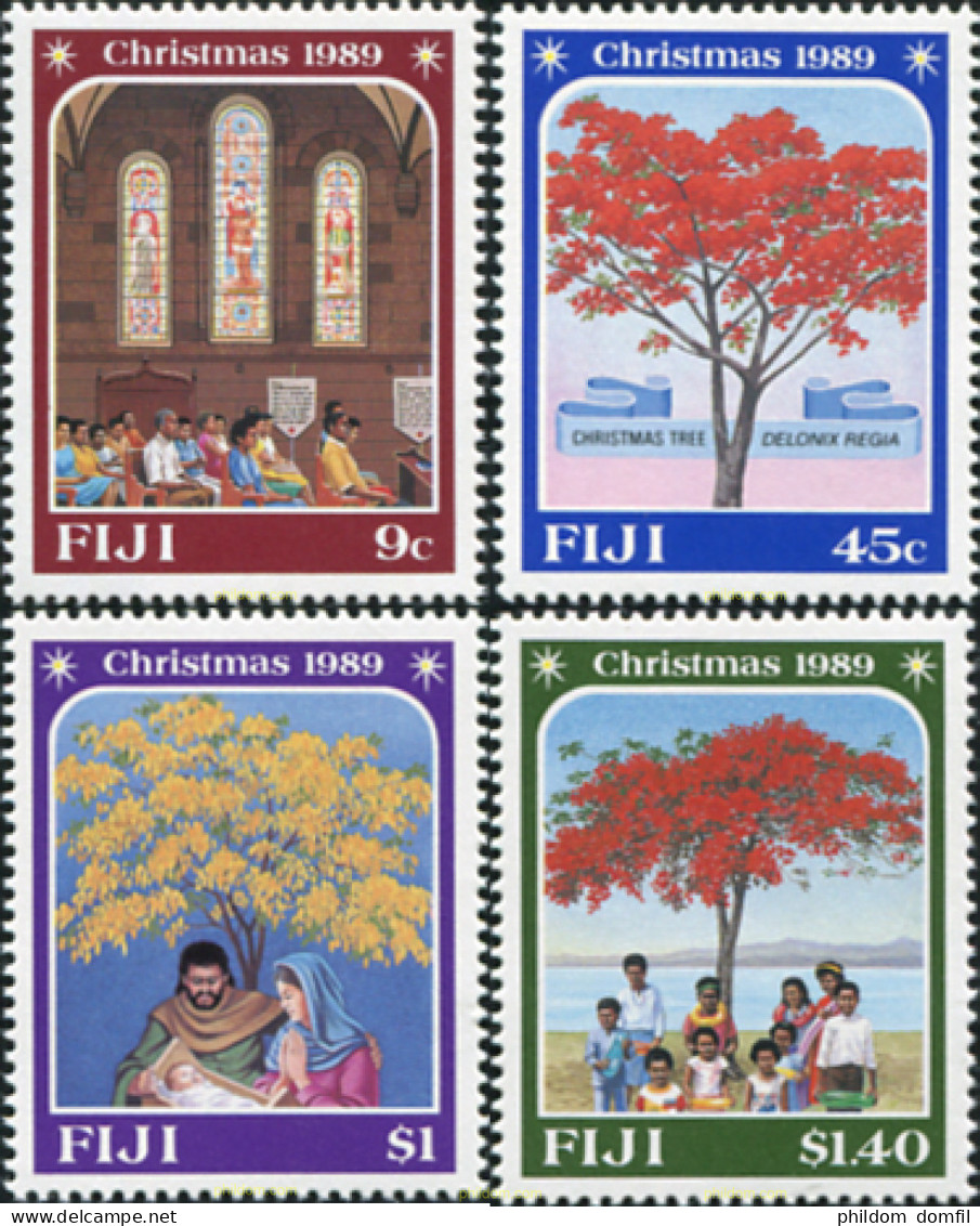 717322 MNH FIJI 1989 NAVIDAD - Fidji (1970-...)