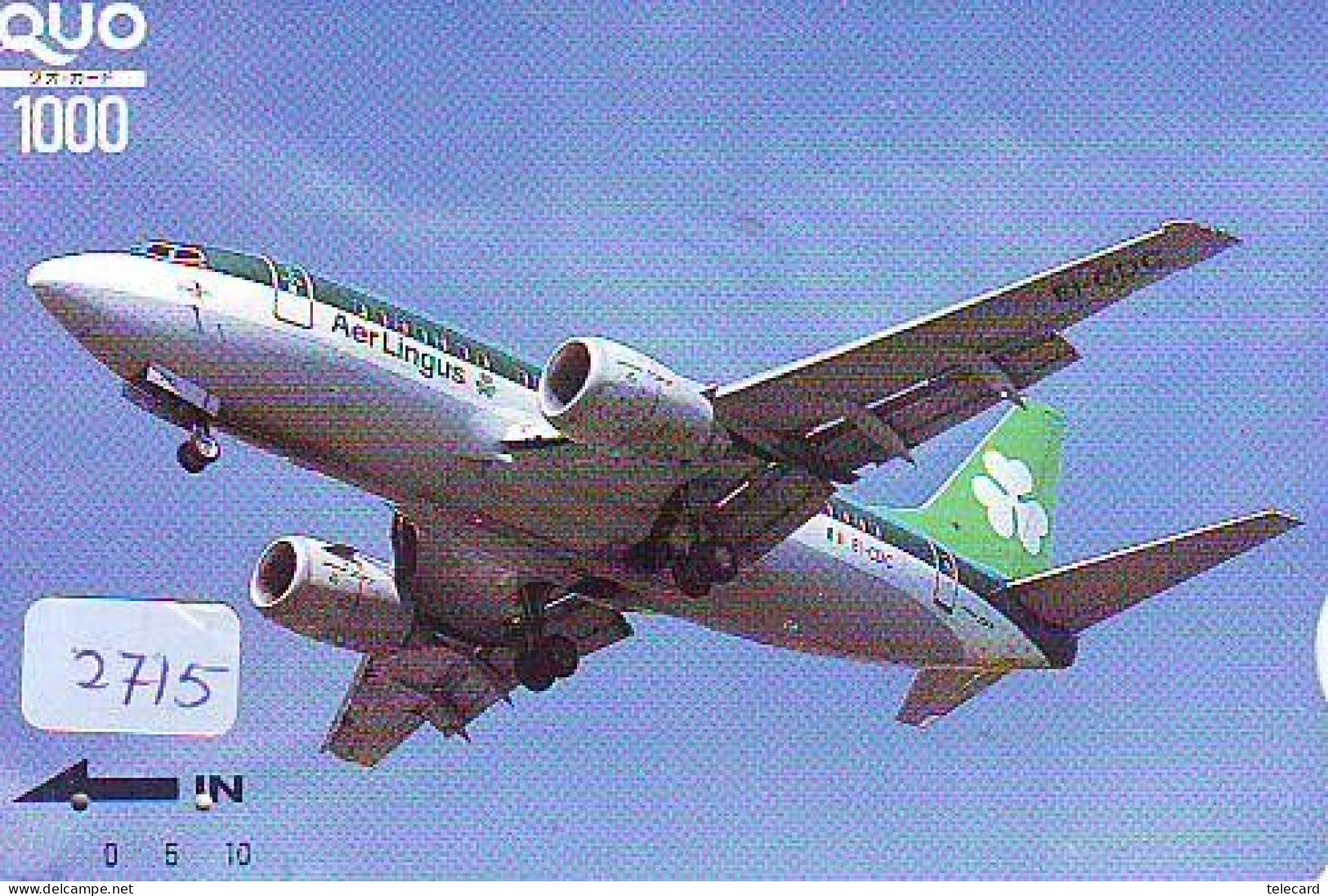 Télécarte  JAPON * AIRPLANE * AER LINGUS *  (2715)  AVIATION * AIRLINE Phonecard  JAPAN  * FLUGZEUG * VLIEGTUIG - Flugzeuge