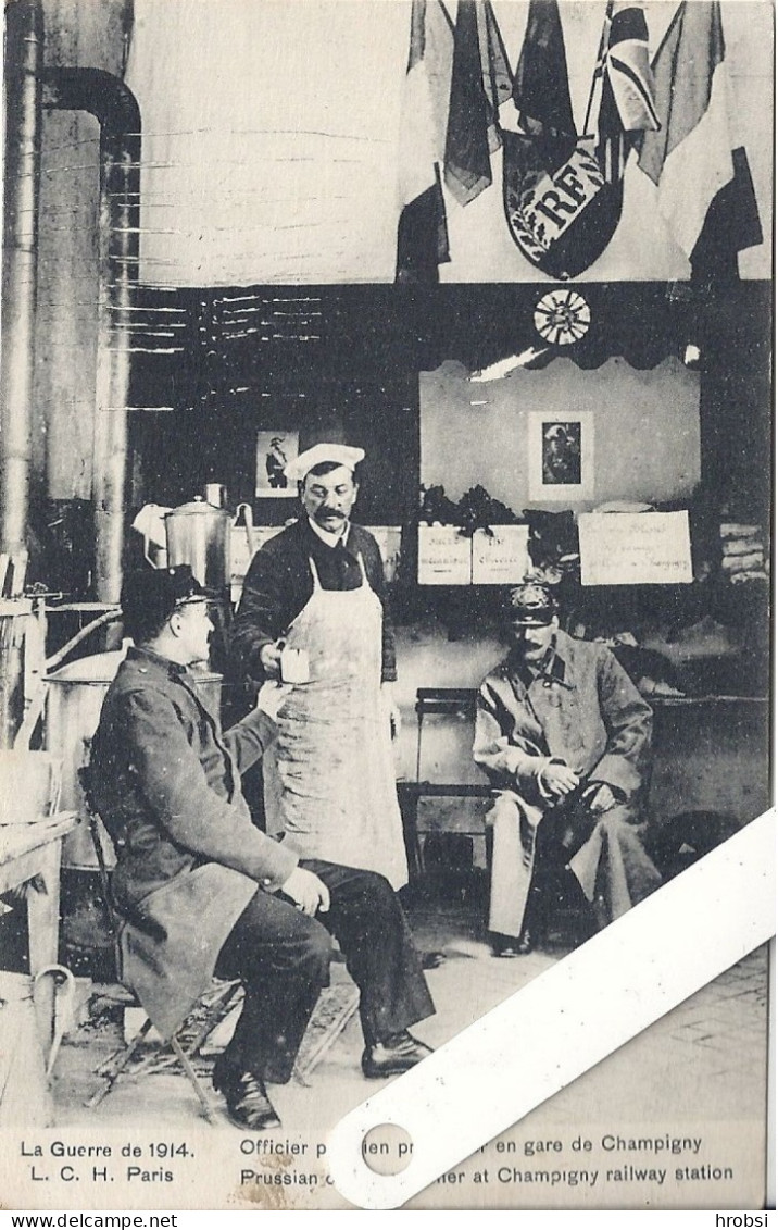 Marne Champigny 1914, Officier Prussien Prisonnier En Gare De Champigny - Champigny