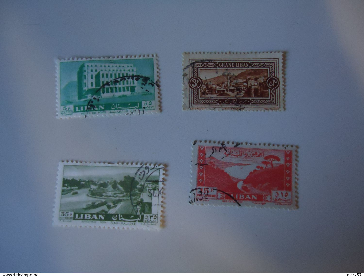 LIBAN  LEBANON USED   4  STAMPS MONUMETS LOTS - Lebanon