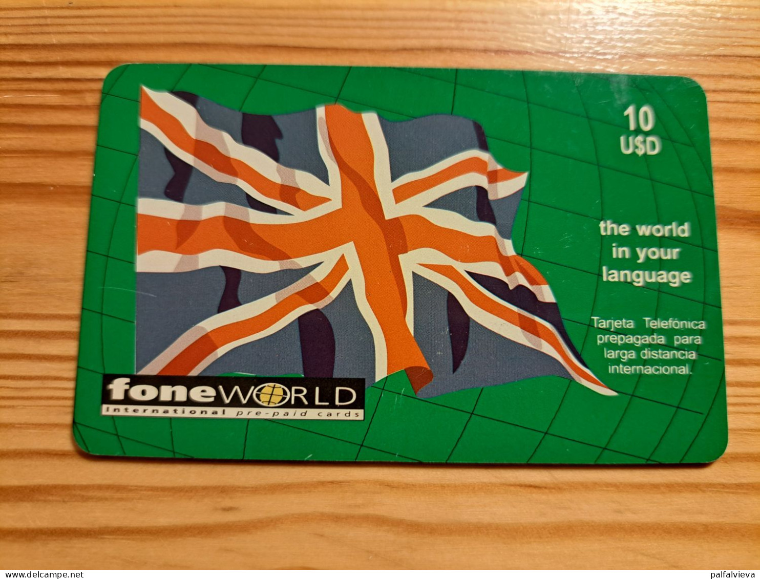 Prepaid Phonecard Mexico, Fone World - Flag, United Kingdom - Mexique