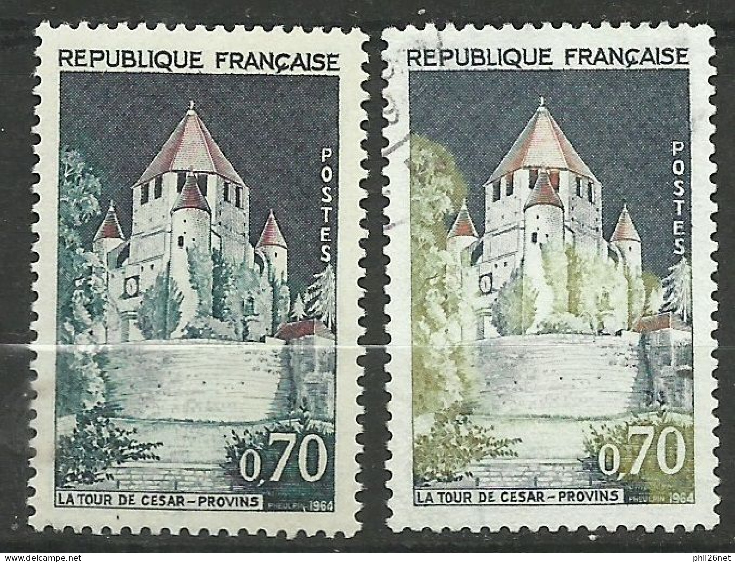 France N°1392A   Provins Arbres Vert Jaune   Oblitéré  B/TB Le 1392A Pour Comparer     Voir Scans     Soldé ! ! ! - Used Stamps