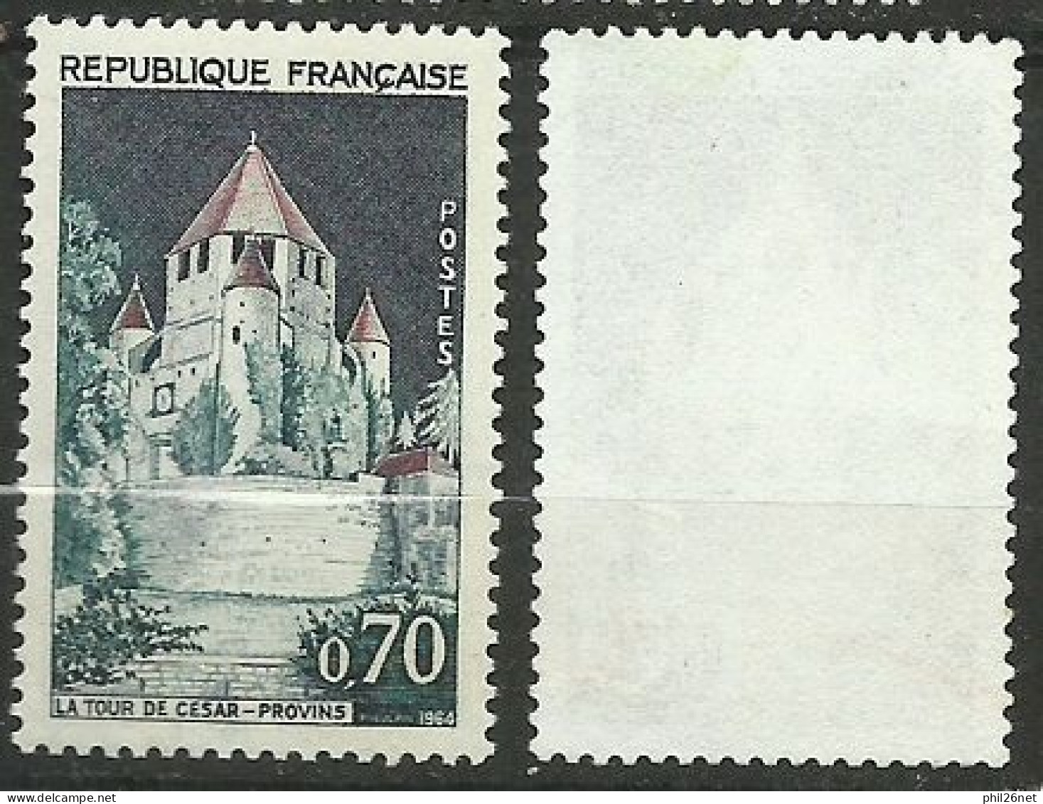 France N°1392A   Provins Arbres Vert Jaune   Oblitéré  B/TB Le 1392A Pour Comparer     Voir Scans     Soldé ! ! ! - Usati