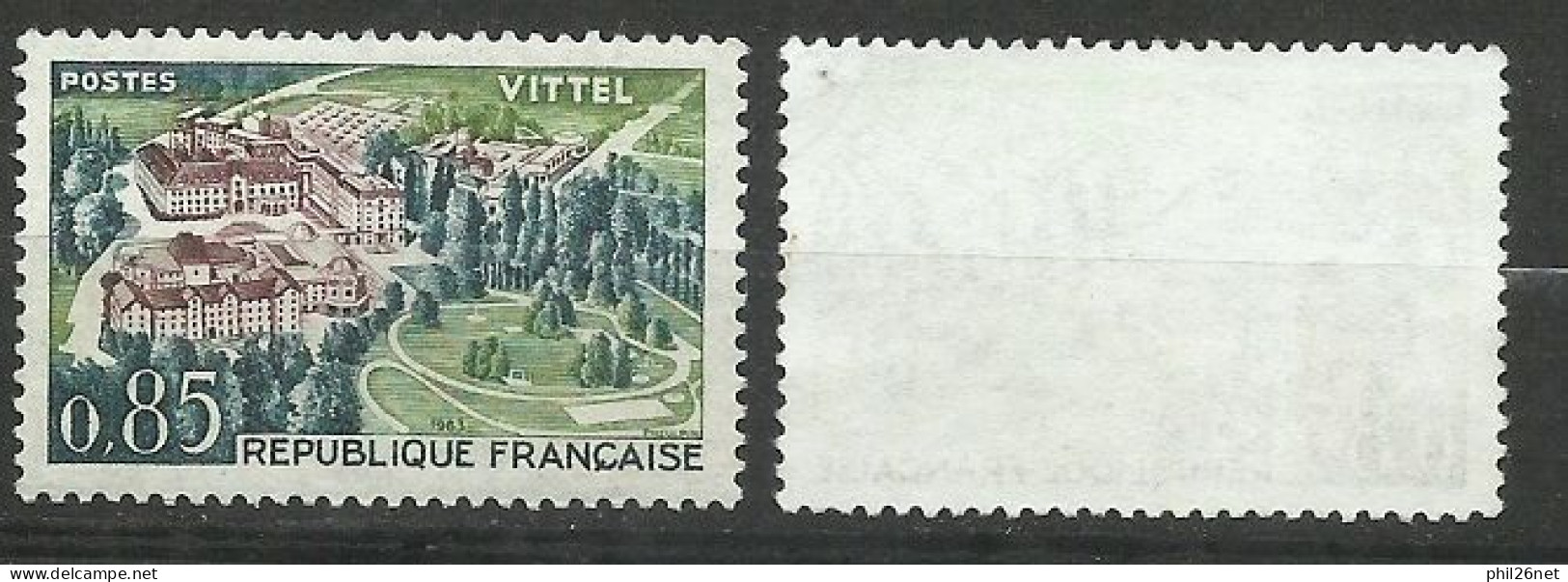 France N°1393   Vittel  Brun Et Ocre    Oblitéré  B/TB Le 1393   Pour Comparer     Voir Scans     Soldé ! ! ! - Used Stamps