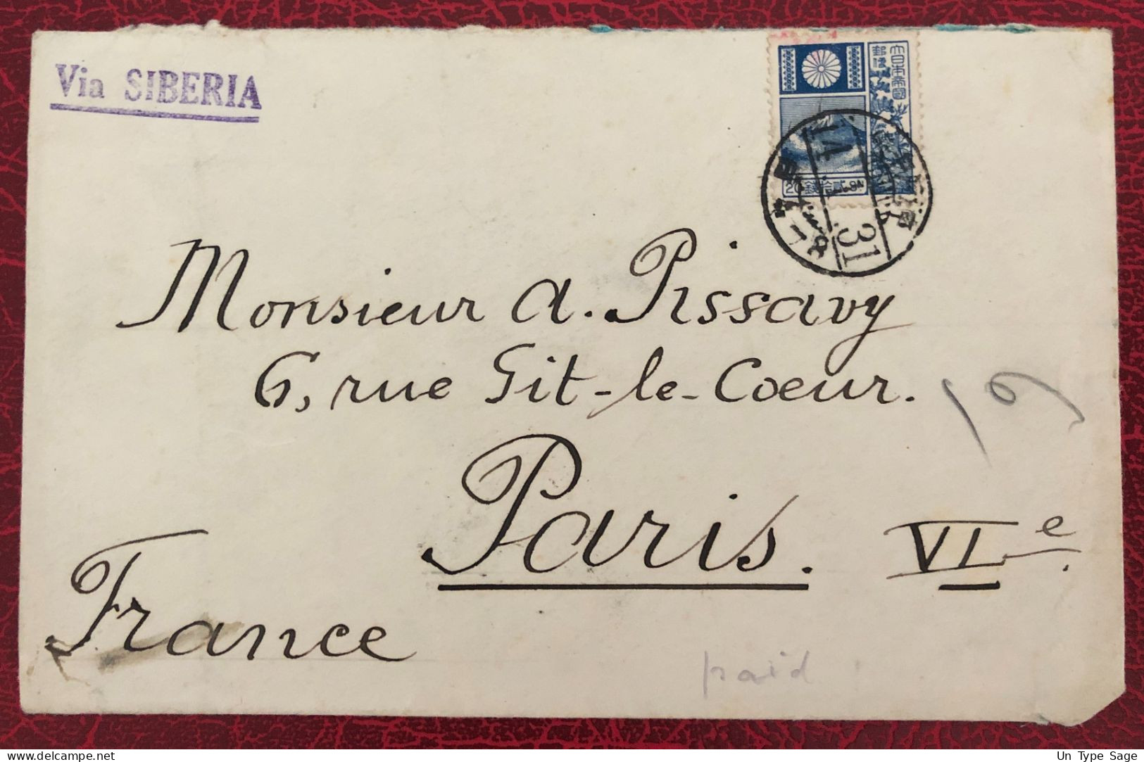 Japon Divers Sur Enveloppe 14.1.1931, Gifffe VIA SIBERIA Pour La France - (B3754) - Brieven En Documenten
