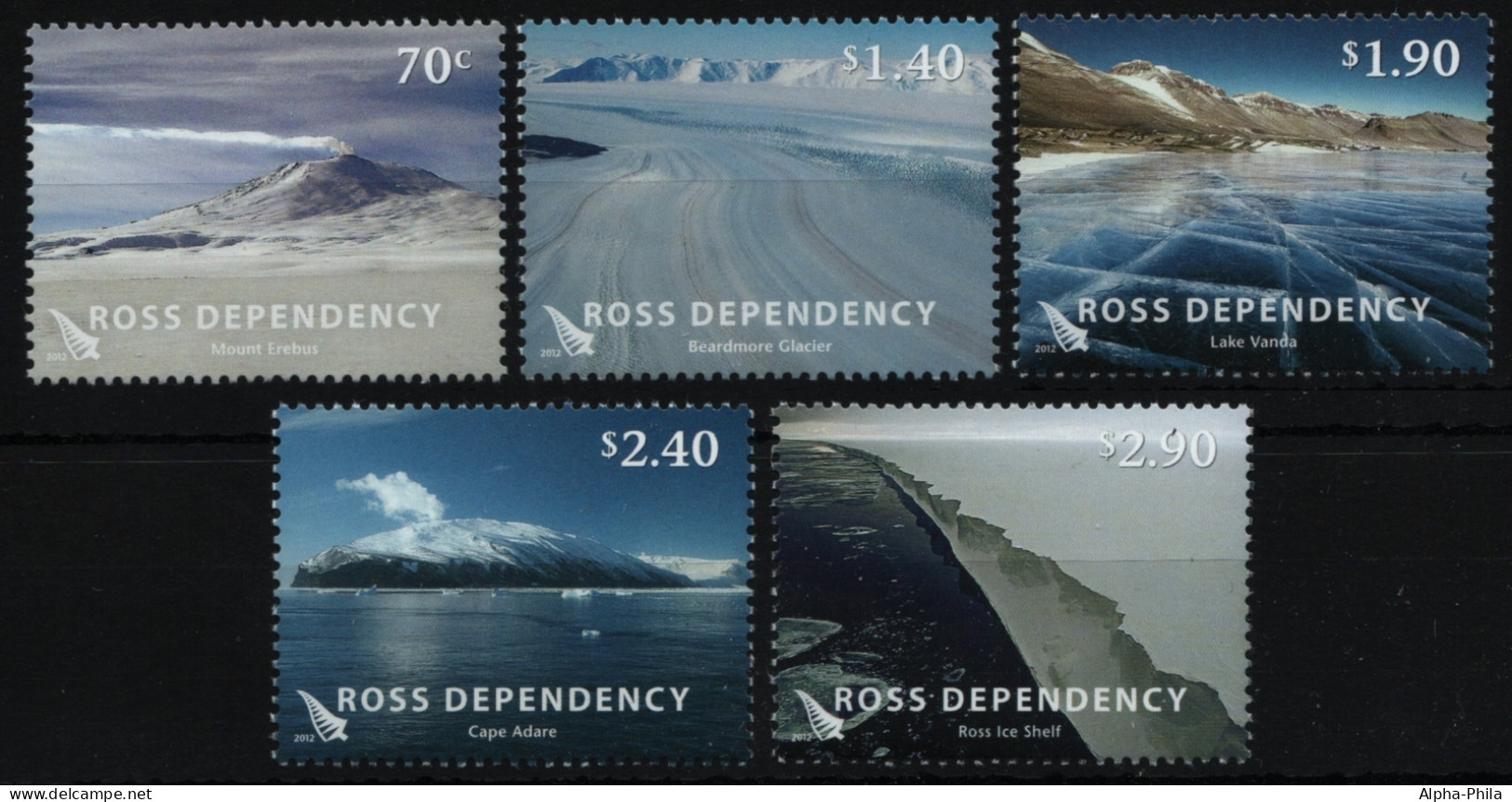 Ross-Gebiet 2012 - Mi-Nr. 129-133 ** - MNH - Landschaften & Natur - Ongebruikt