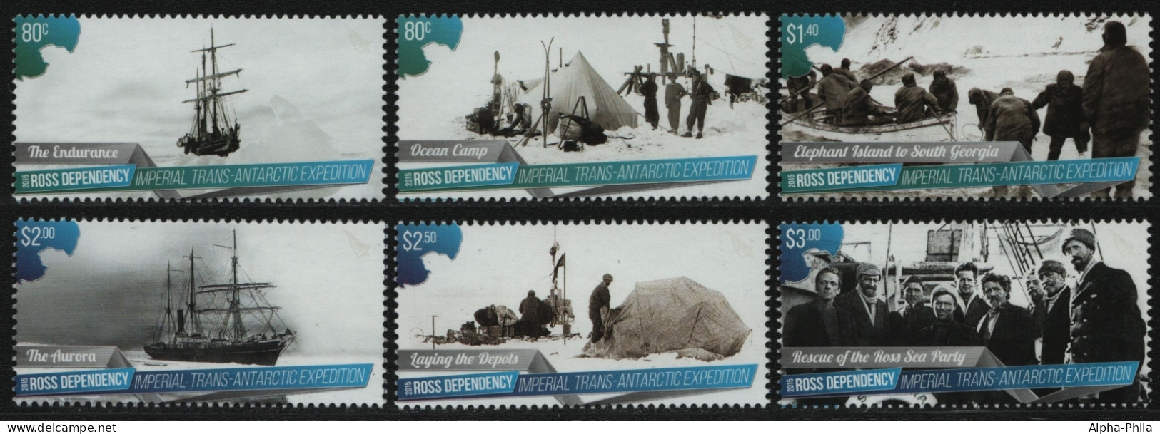 Ross-Gebiet 2015 - Mi-Nr. 144-149 ** - MNH - E. Shackleton - Unused Stamps