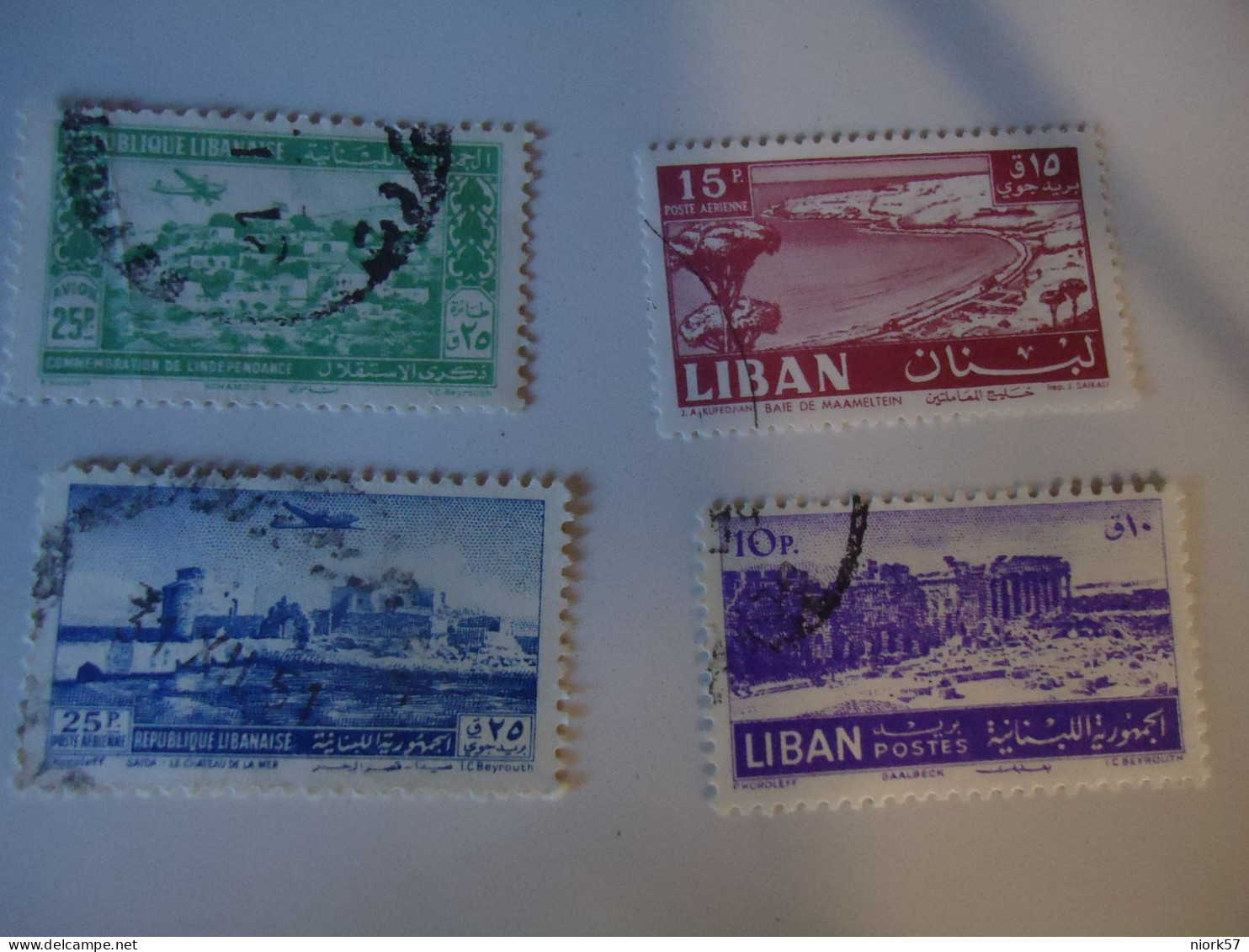 LIBAN  LEBANON USED   4  STAMPS  LANDSCAPES  MONUMENTS - Lebanon