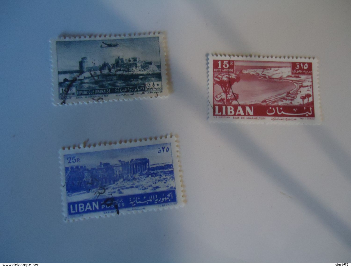 LIBAN  LEBANON USED   3  STAMPS  LANDSCAPES  MONUMENTS - Lebanon