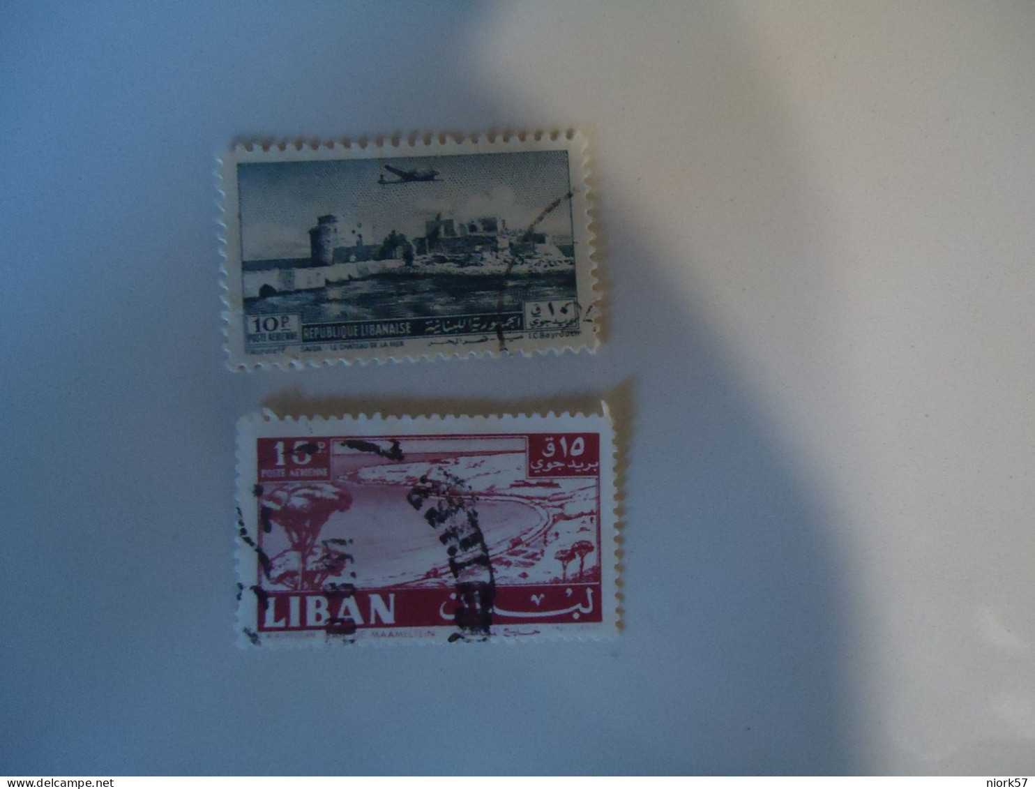 LIBAN  LEBANON USED   2  STAMPS  LANDSCAPES  MONUMENTS - Lebanon