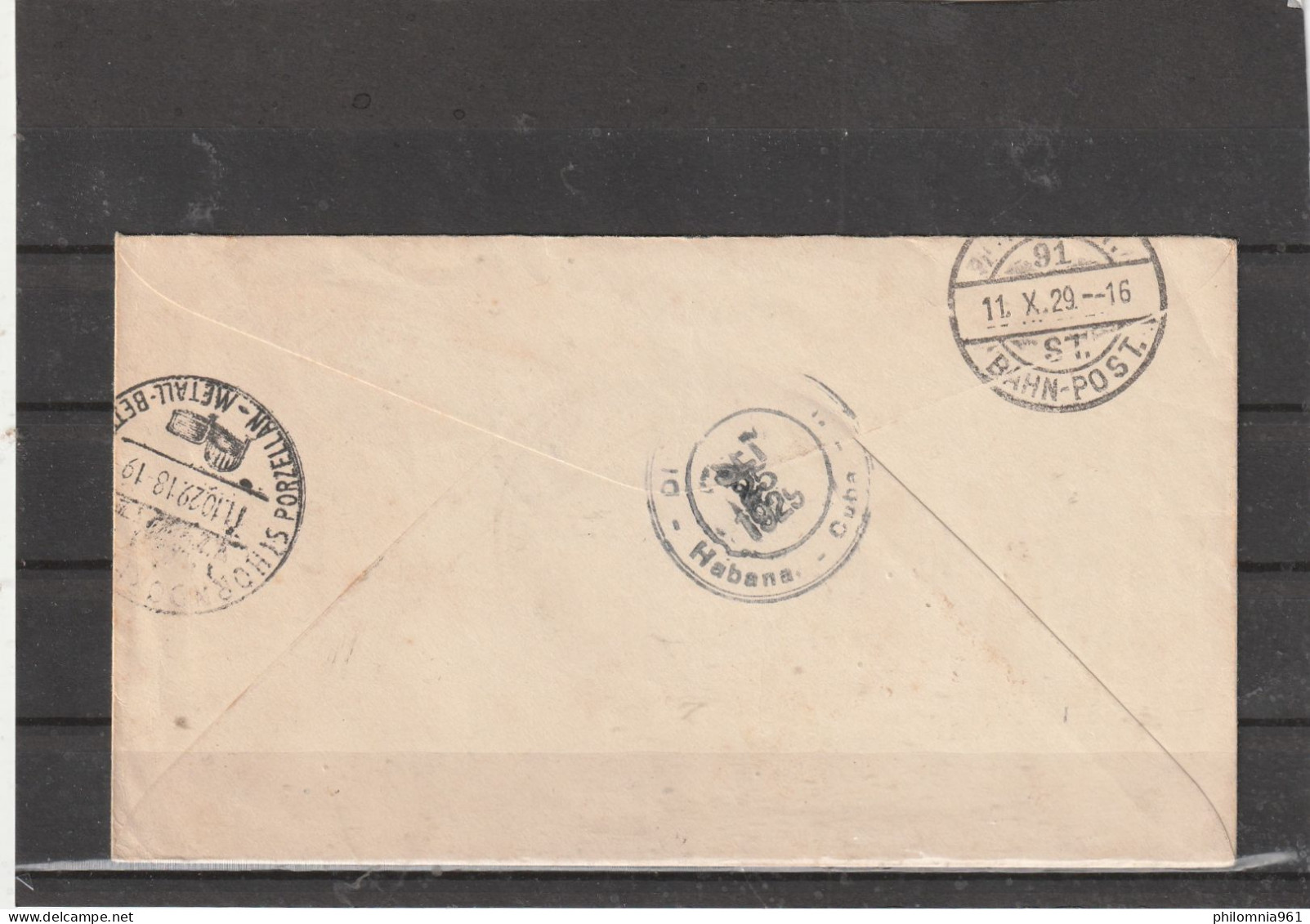 Cuba REGISTERED COVER To Germany 1929 - Brieven En Documenten