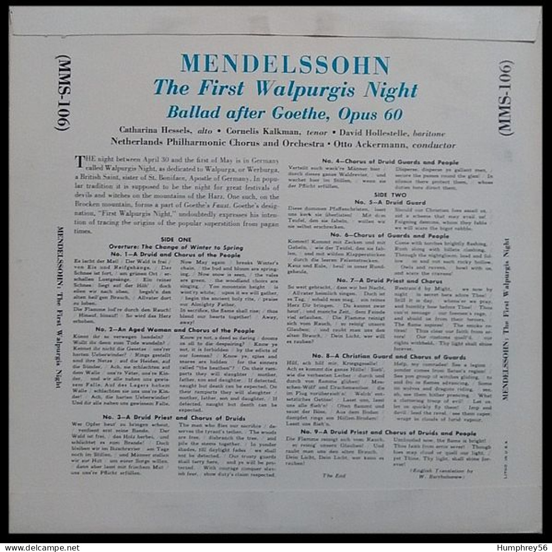 Otto ACKERMANN - The First Walpurgis Night [Felix Mendelssohn Bartholdy] - Opera / Operette