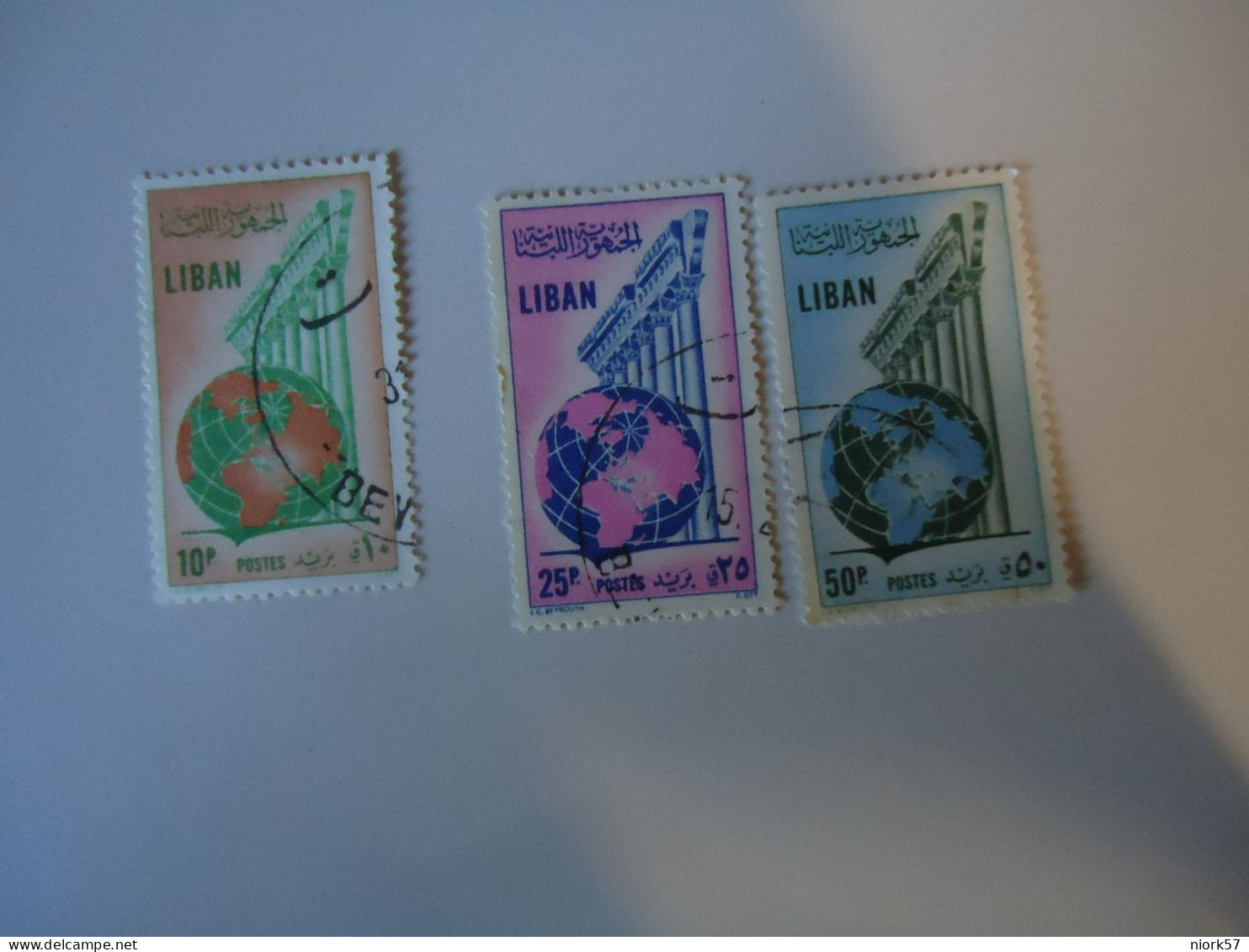 LIBAN  LEBANON USED   3  STAMPS ANNIVERSARIES - Lebanon